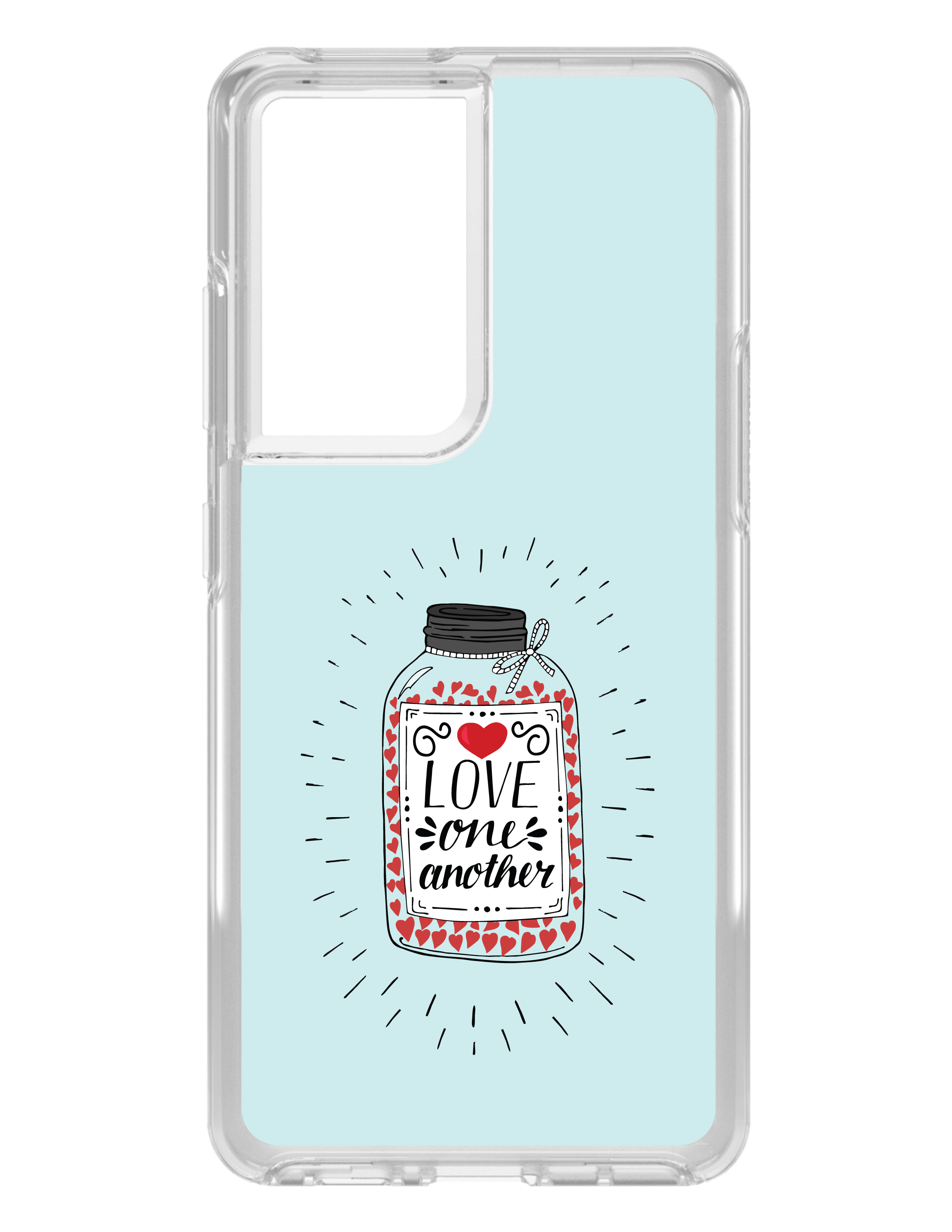 Clear Case für Galaxy S (Modell auswählen) Love One Another Herz / Glas - Bild 4 von 12