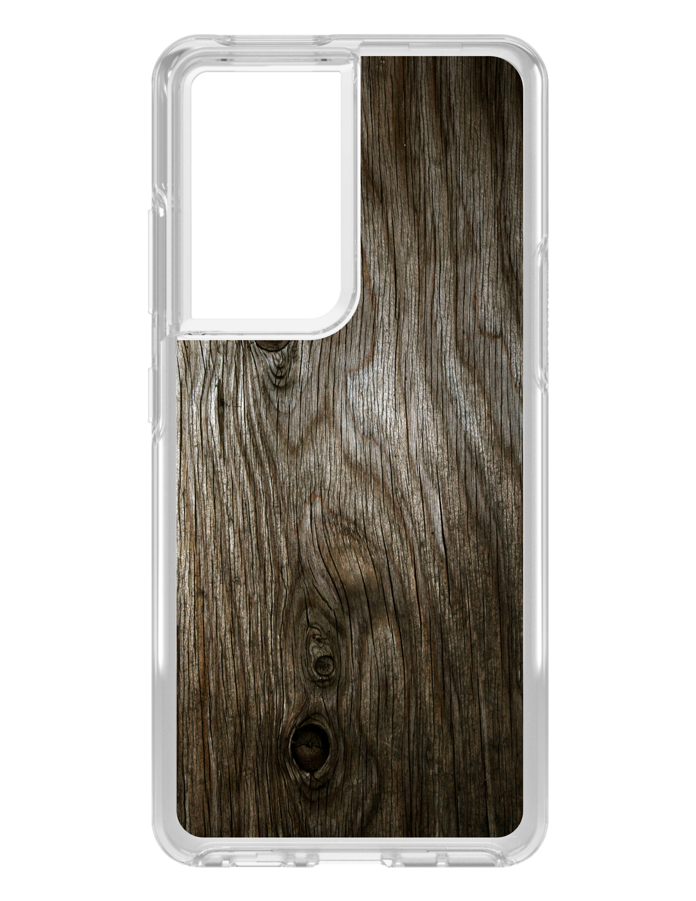 Clear Case für Galaxy S (Modell auswählen) braun verwitterte Holzmaserung - Bild 4 von 12