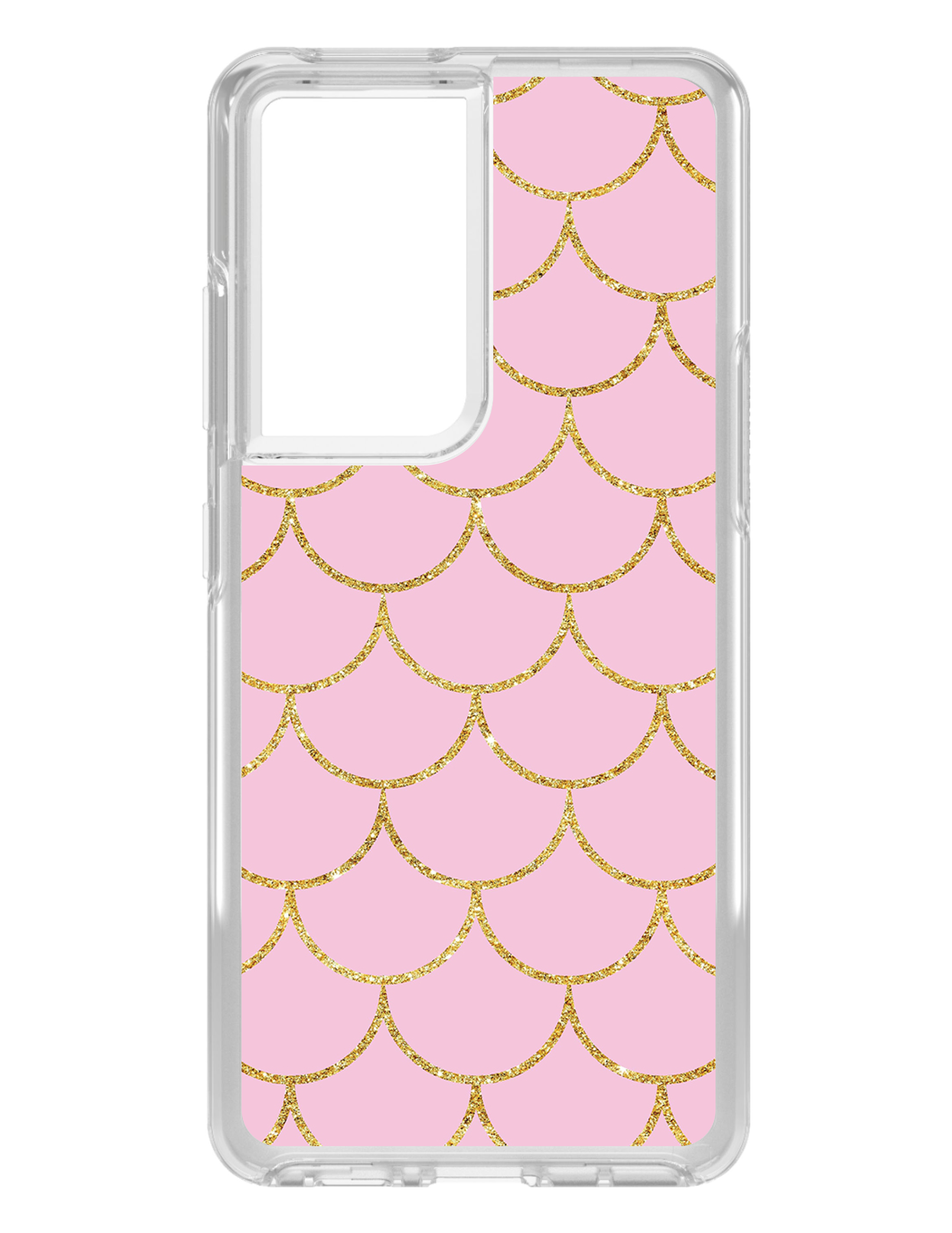 Clear Case for Galaxy S (Pick Model) Pink & Gold Print Scalloped - Picture 4 of 12