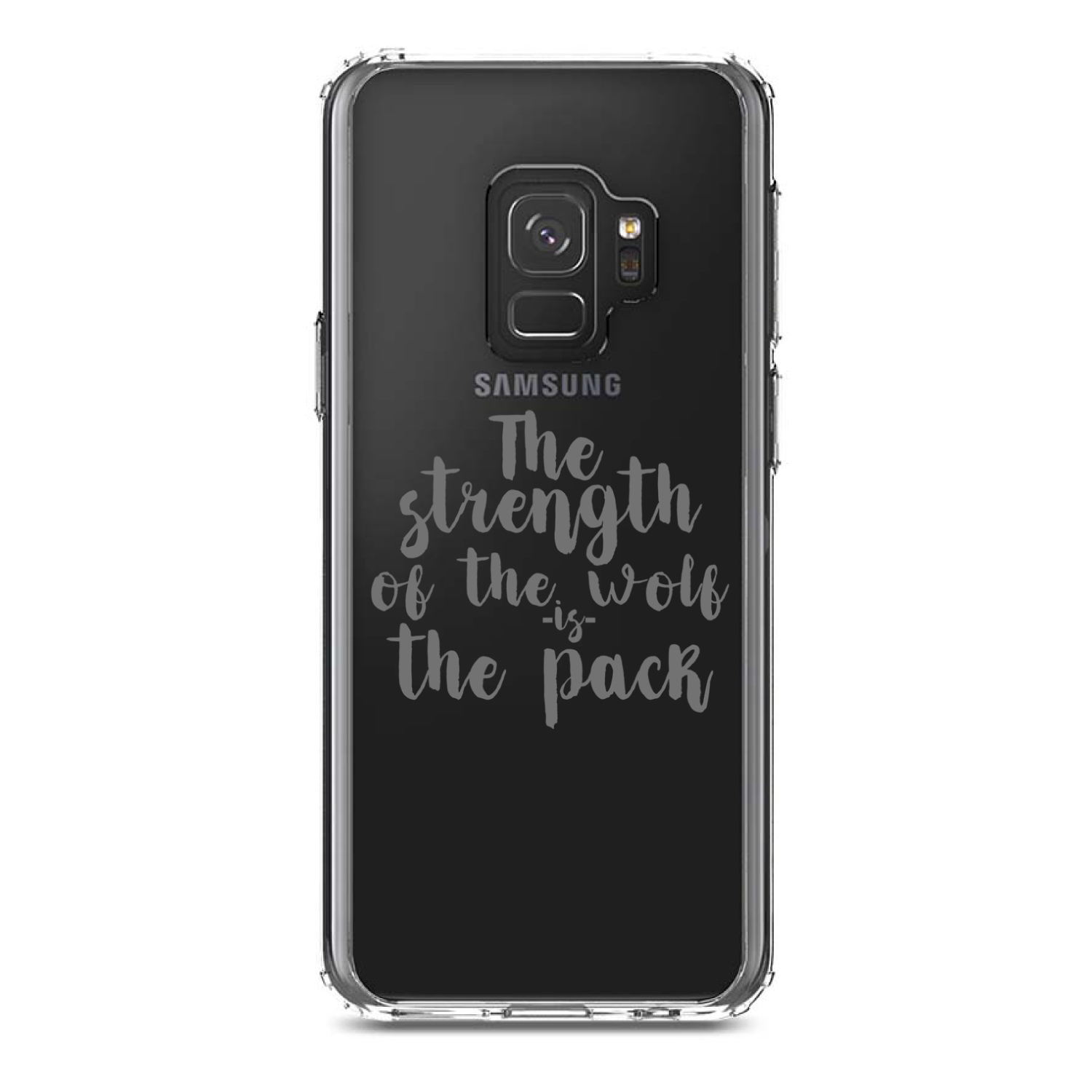 Clear Case for Galaxy S (Pick Model) Strength of the Wofl is the Pack - Picture 11 of 12