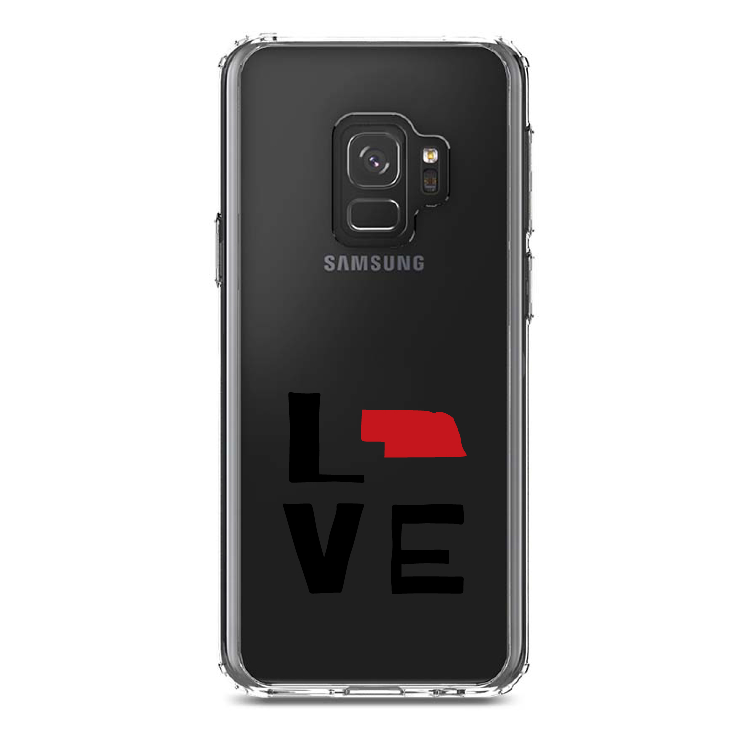 Funda transparente para Galaxy S (elige modelo) Nebraska Love negra y roja - Imagen 11 de 12