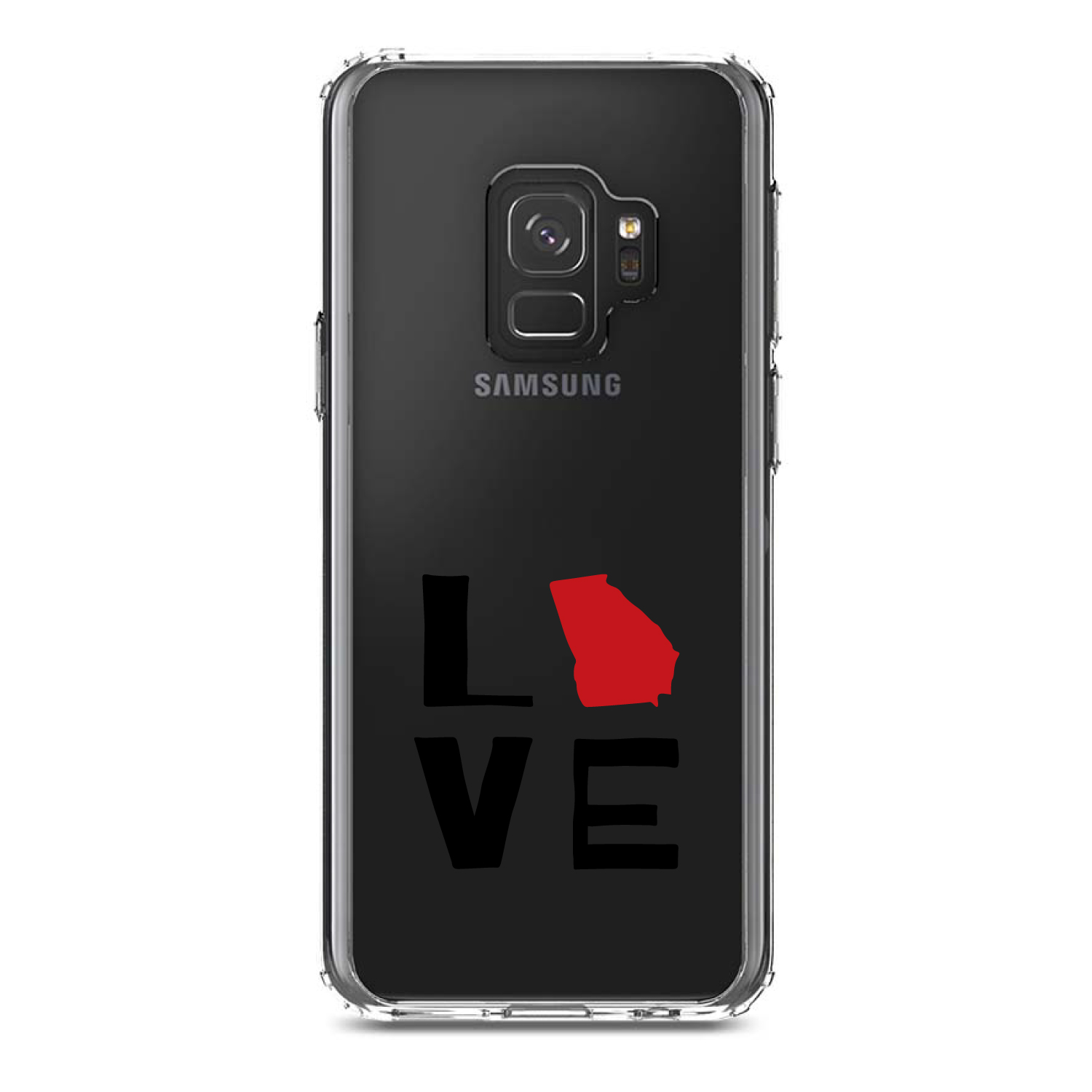 Clear Case for Galaxy S (Pick Model) Georgia Love Black & Red - Picture 11 of 12