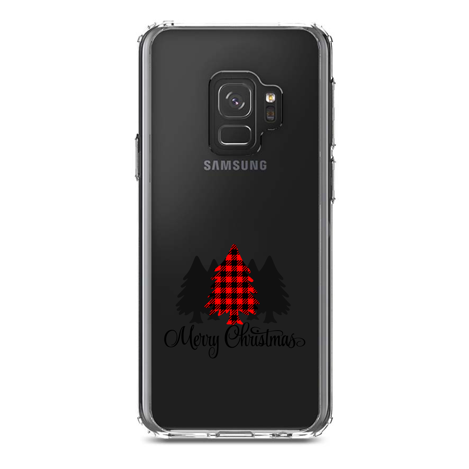 Estuche transparente para árbol a cuadros de feliz Navidad Galaxy S (elige modelo) - Imagen 11 de 12