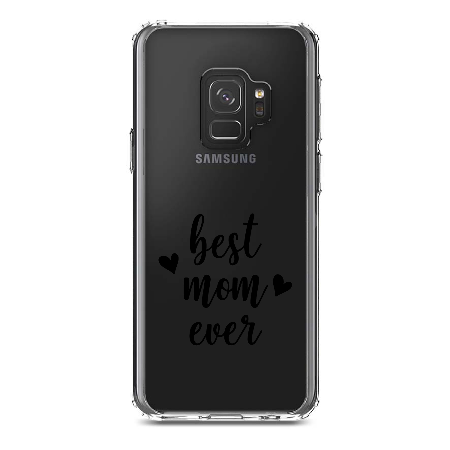 Clear Case for Galaxy S (Pick Model) best mom ever lowercase hearts - Picture 11 of 12