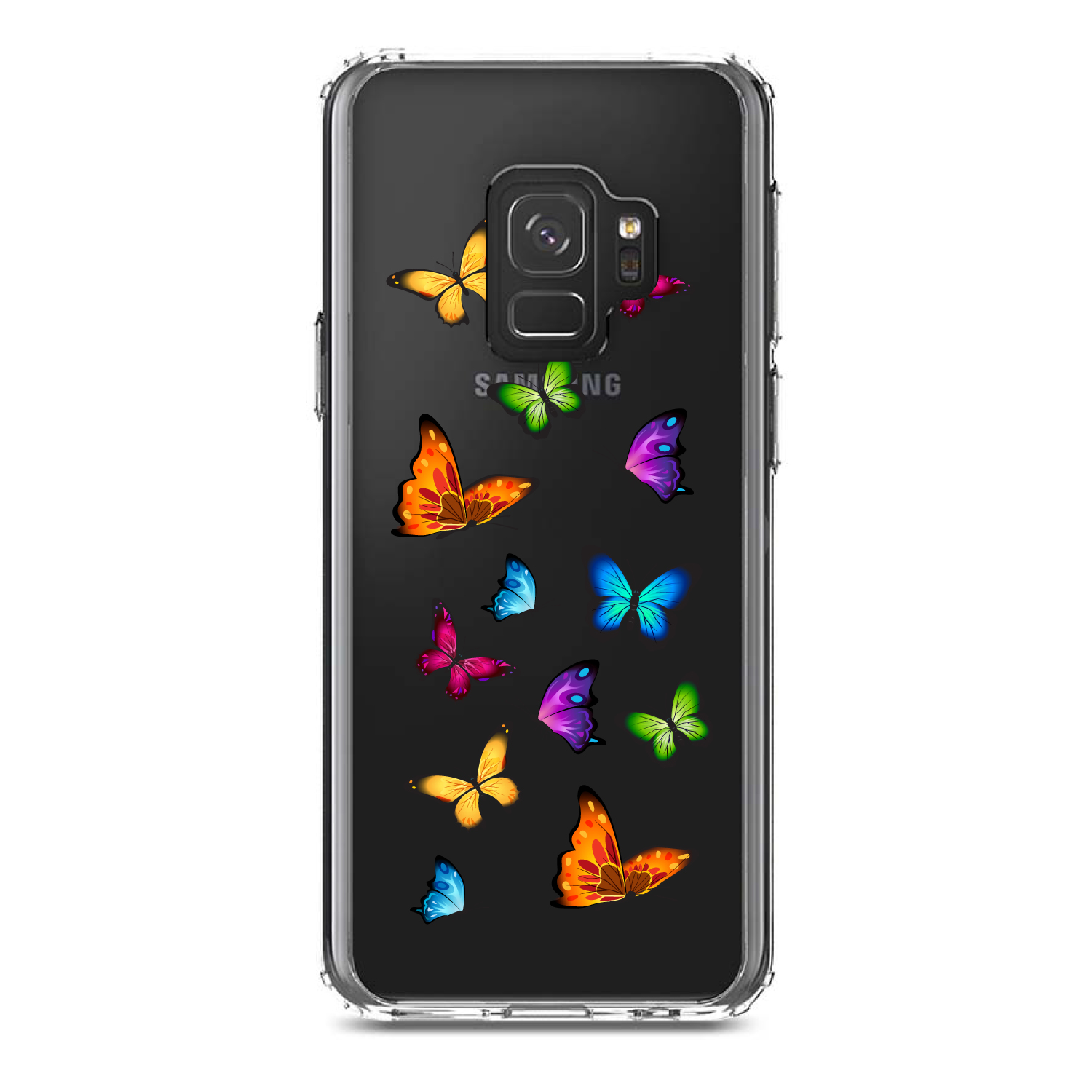 Clear Case for Galaxy S (Pick Model) Rainbow Butterflies Butterfly - Picture 11 of 12