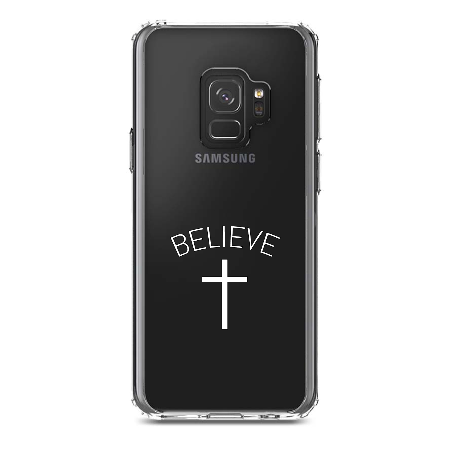 Durchsichtige Hülle für Galaxy S (Modell auswählen) BELIEVE Cross, Jesus - Bild 11 von 12