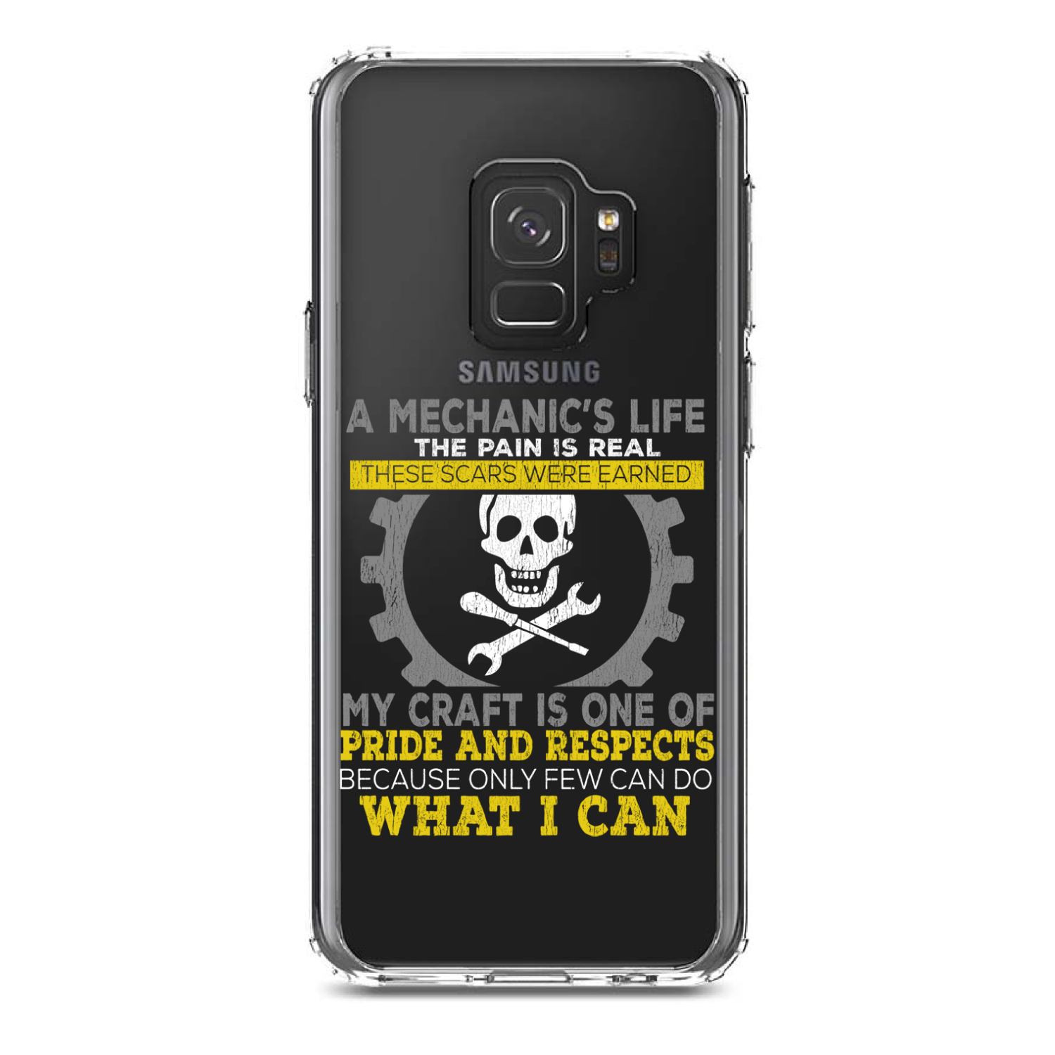 Clear Case for Galaxy S (Pick Model) Mechanic's Life Pain Is Real Pride Respect - Picture 11 of 12