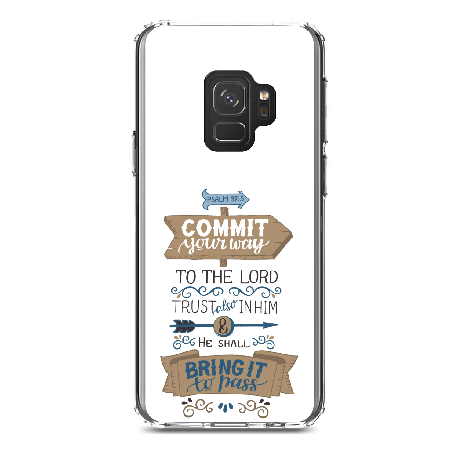 Clear Case for Galaxy S (Pick Model) Psalm 37:5 Commt Way to the Lord - Picture 11 of 12