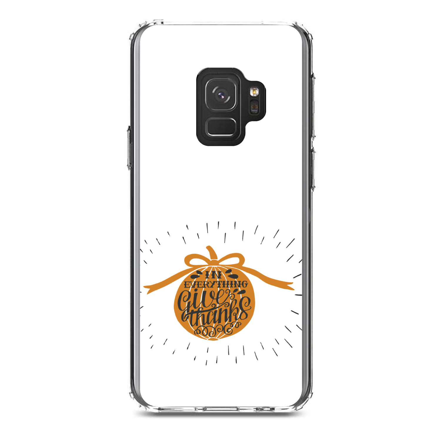 Clear Case for Galaxy S (Pick Model) Everything Thanks Orange White - Picture 11 of 12