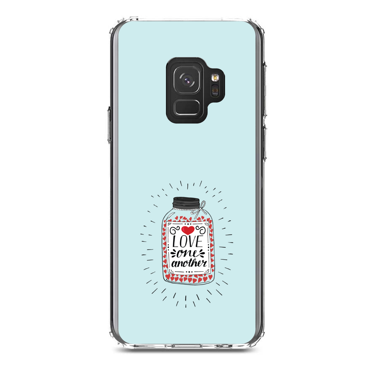 Clear Case für Galaxy S (Modell auswählen) Love One Another Herz / Glas - Bild 11 von 12