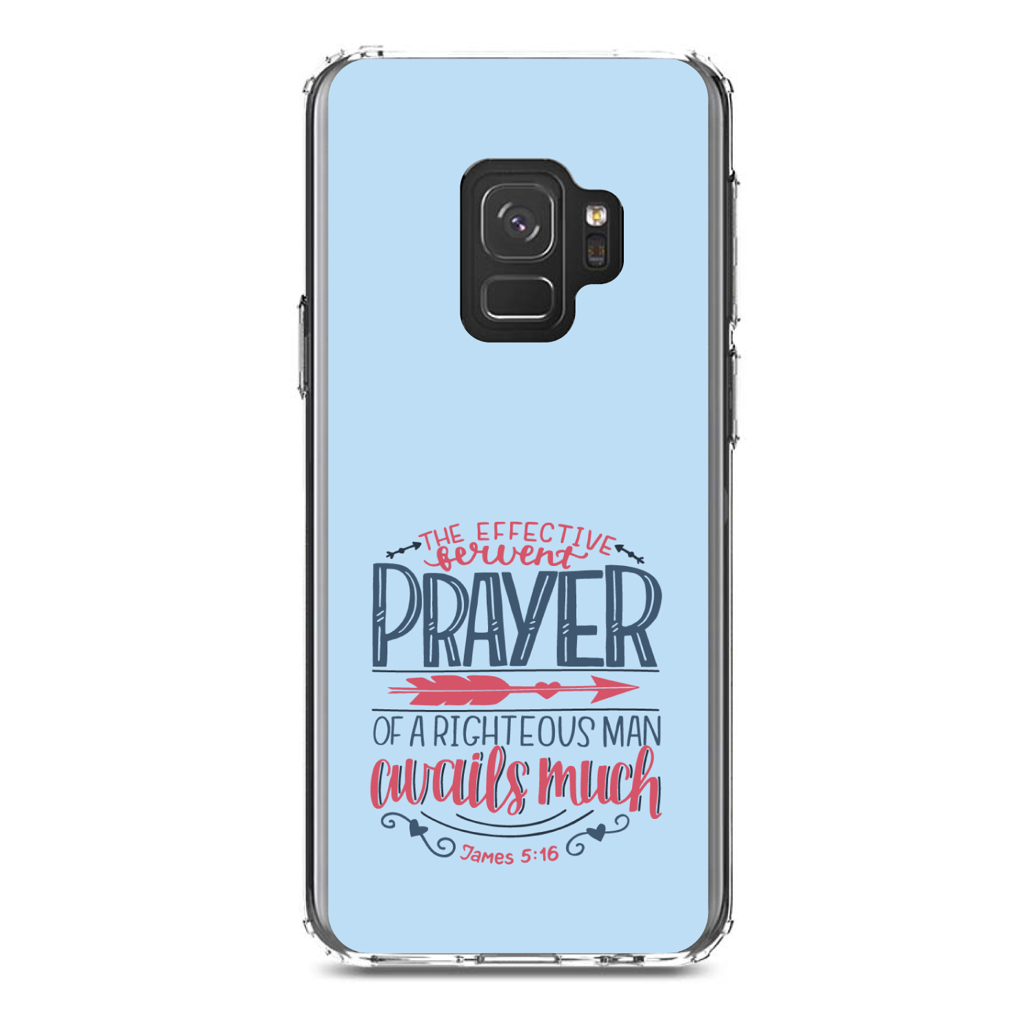 Clear Case for Galaxy S (Pick Model) James 5:16 Pray of Righteous Man - Foto 11 di 12