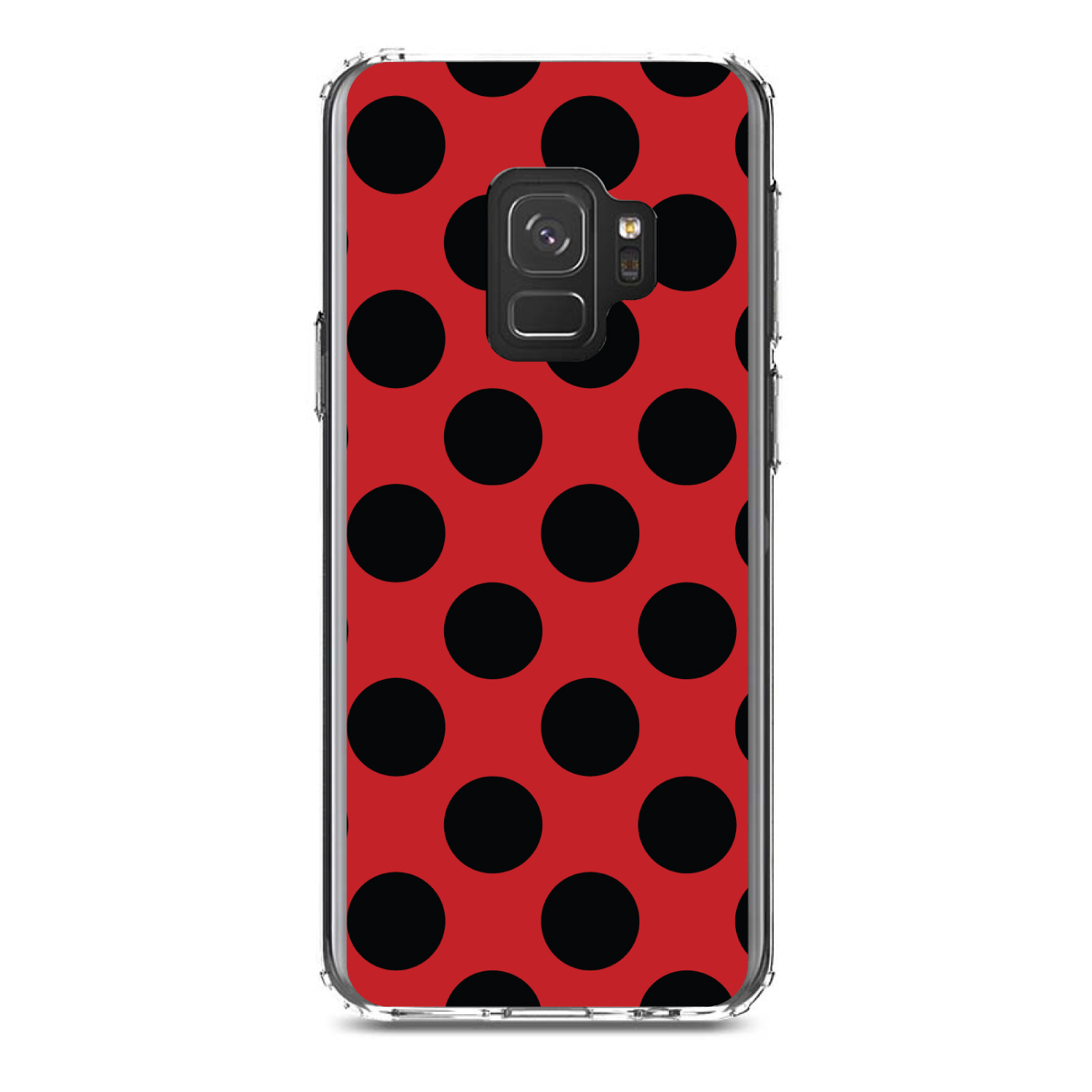 Clear Case for Galaxy S (Pick Model) Black & Red Polka Dots - Foto 11 di 12