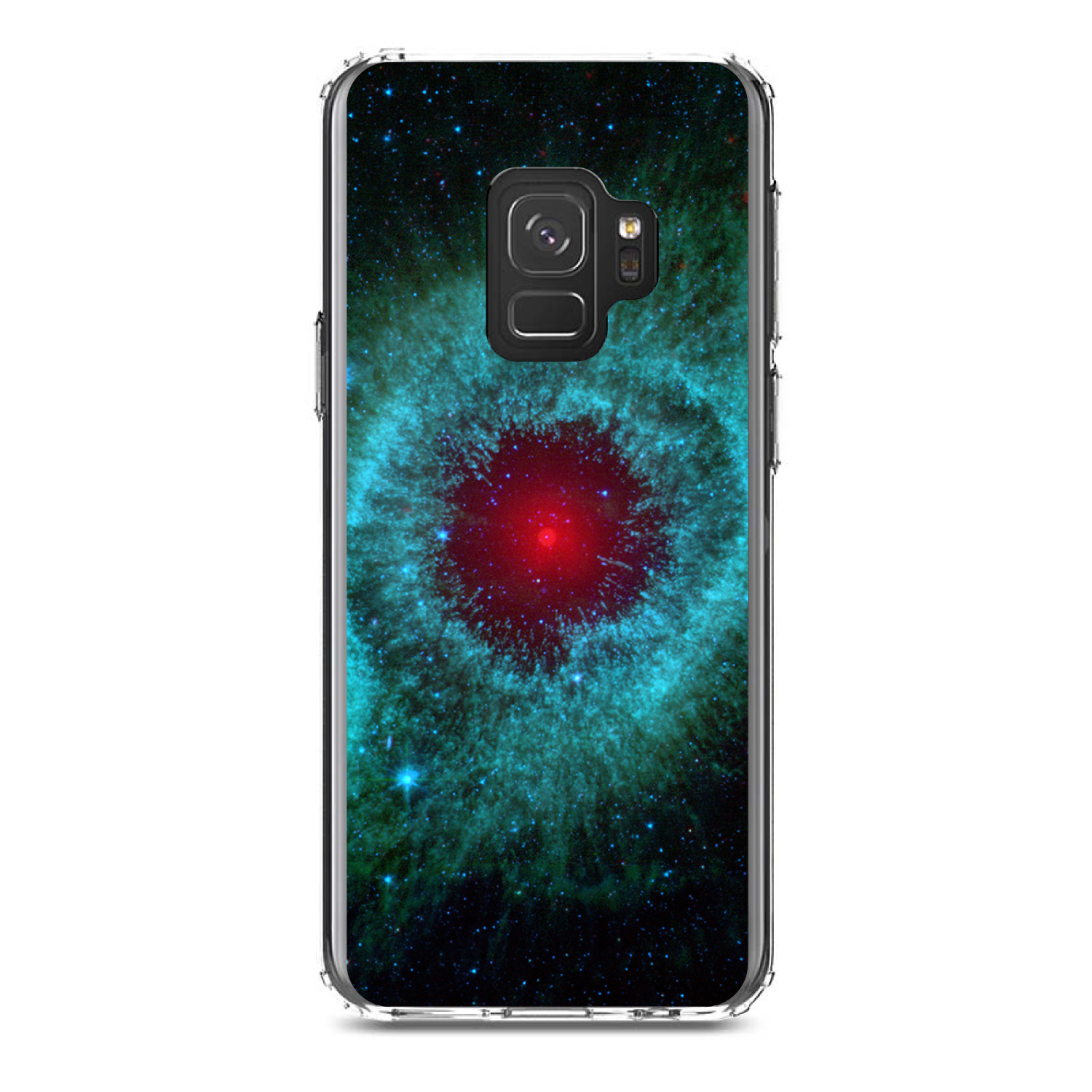 Funda Transparente para Galaxy S (Elige Modelo) Azul Teal Negro Helix Nebula - Imagen 11 de 12