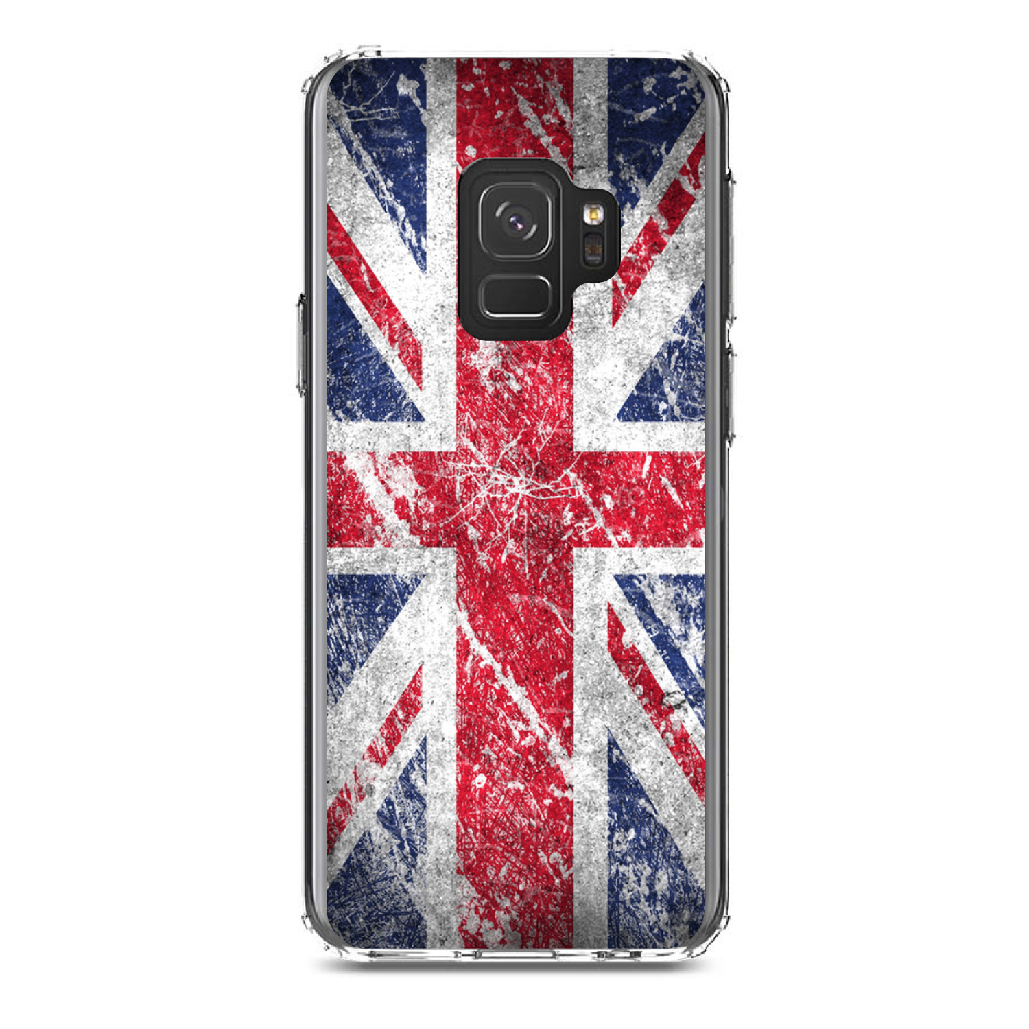 Clear Case for Galaxy S (Pick Model) Red White Blue UK Flag Weathered - Picture 11 of 12