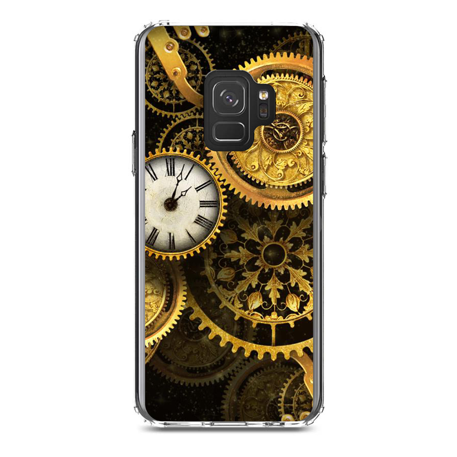 Clear Case for Galaxy S (Pick Model) Clocks Clockwork Gold - Picture 11 of 12