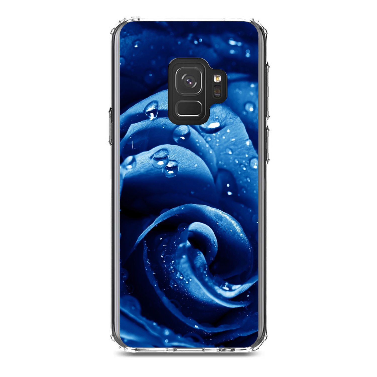 Clear Case for Galaxy S (Pick Model) Blue Dew Covered Rose - Picture 11 of 12