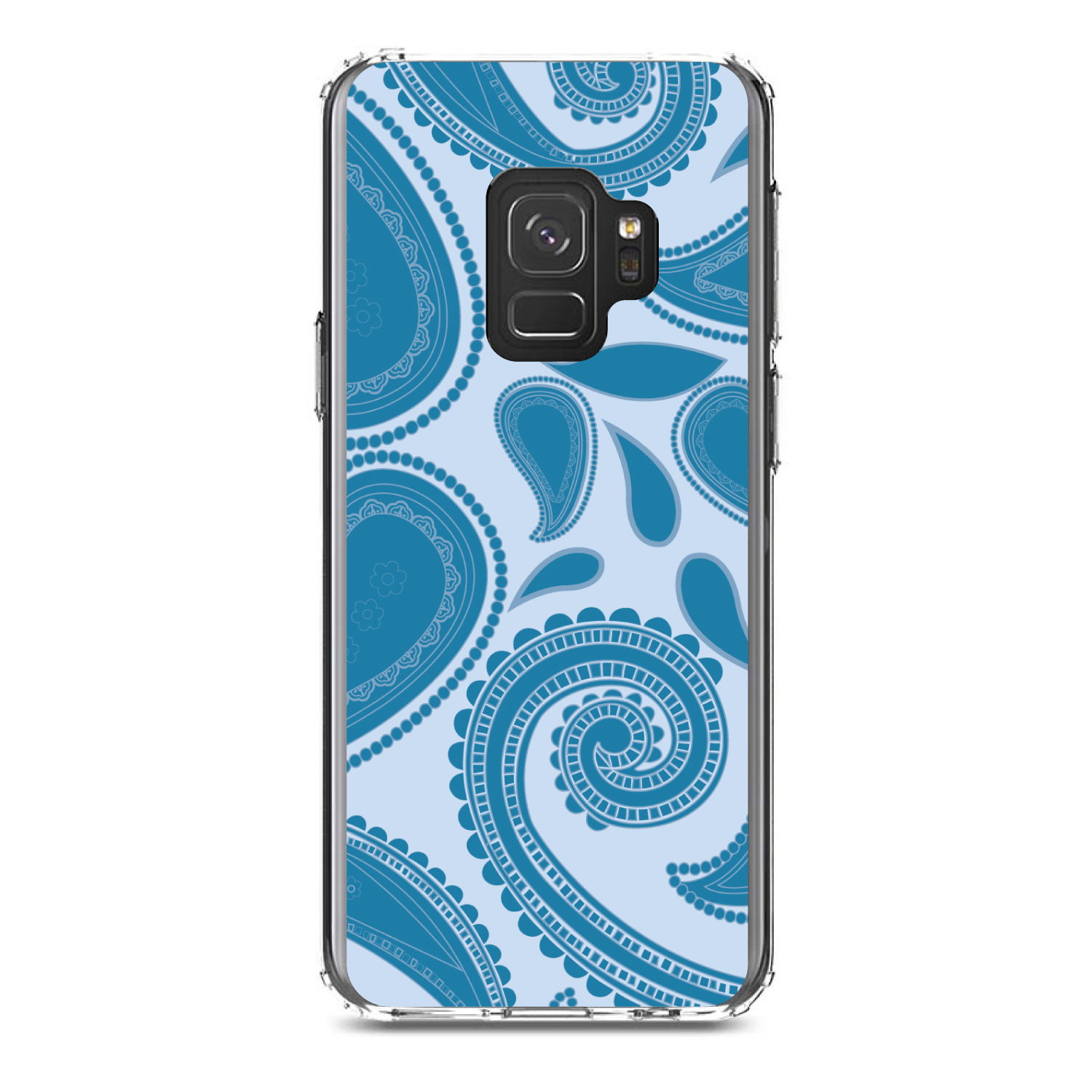 Clear Case for Galaxy S (Pick Model) Big Blue Paisley - Picture 11 of 12