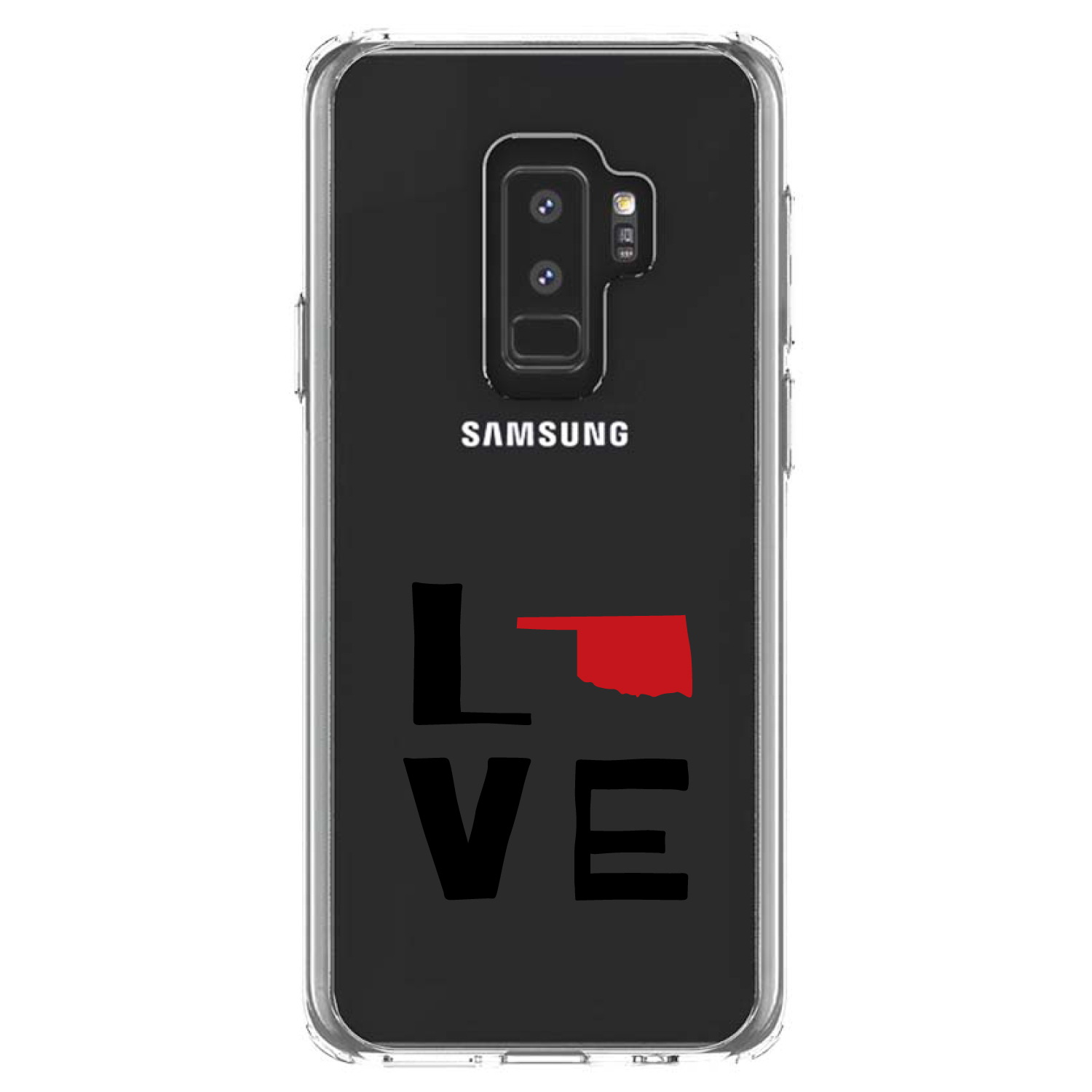 Funda Transparente para Galaxy S (Elige Modelo) Oklahoma Love Negra y Roja - Imagen 12 de 12