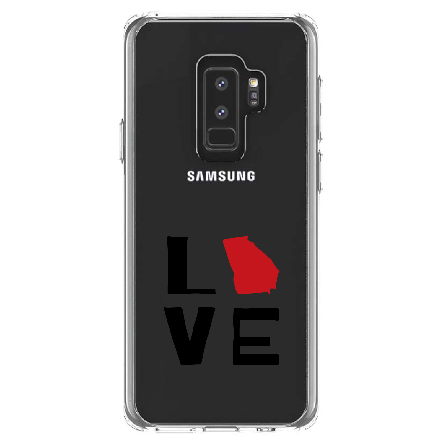 Clear Case for Galaxy S (Pick Model) Georgia Love Black & Red - Picture 12 of 12