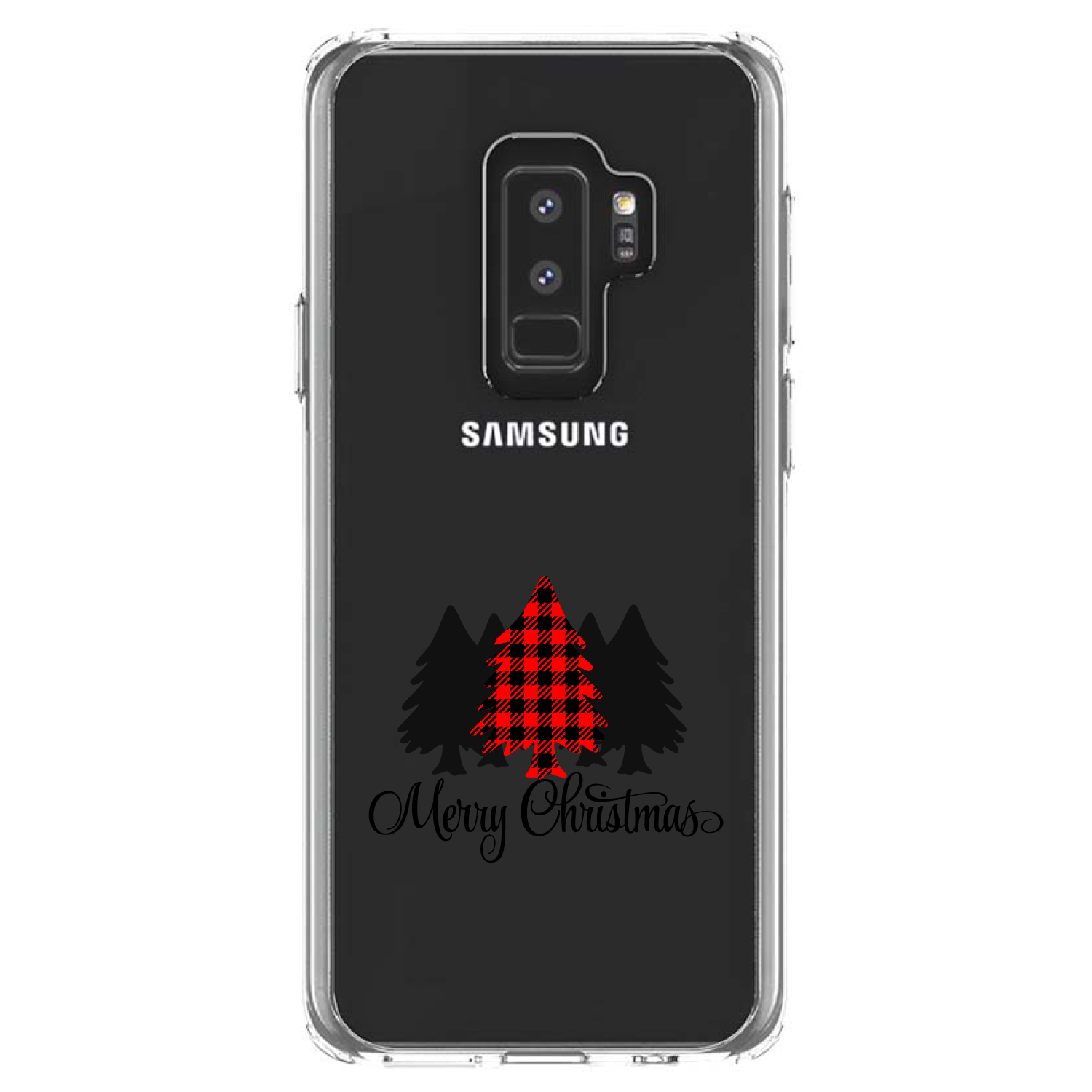 Estuche transparente para árbol a cuadros de feliz Navidad Galaxy S (elige modelo) - Imagen 12 de 12