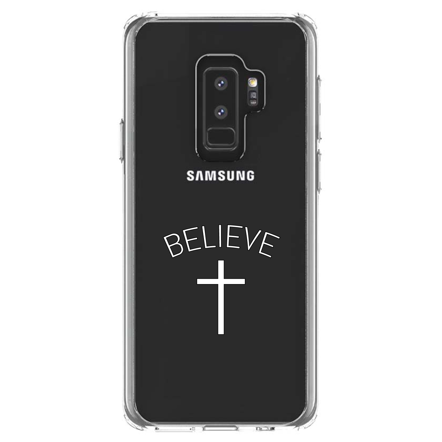 Durchsichtige Hülle für Galaxy S (Modell auswählen) BELIEVE Cross, Jesus - Bild 12 von 12