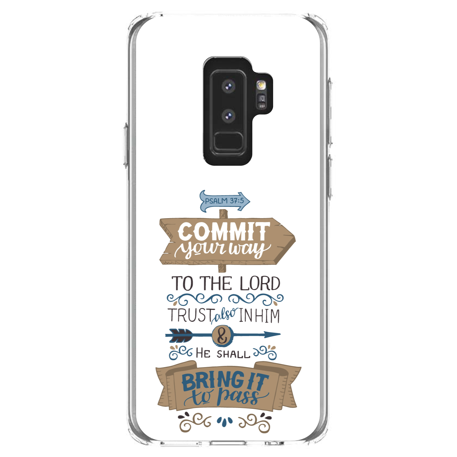 Clear Case for Galaxy S (Pick Model) Psalm 37:5 Commt Way to the Lord - Picture 12 of 12