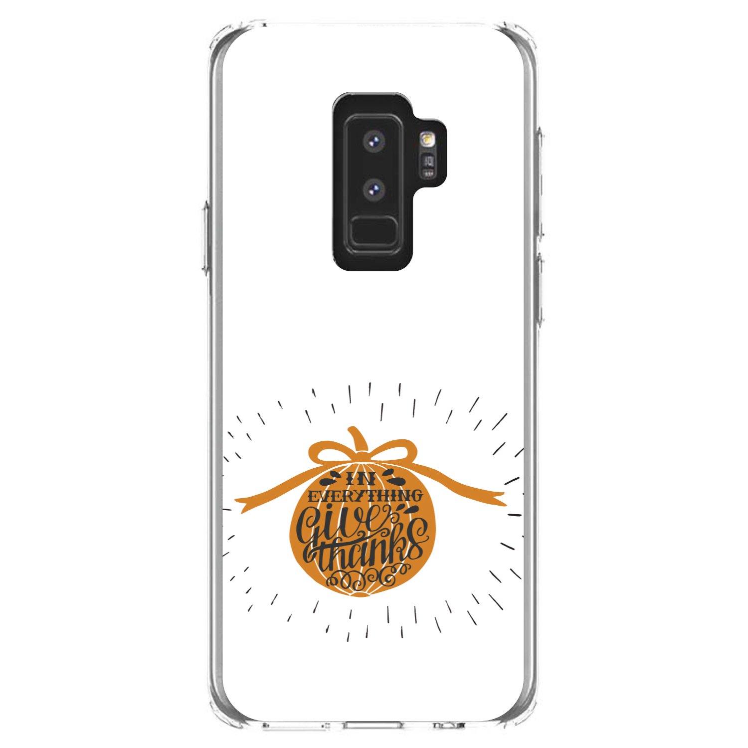Clear Case for Galaxy S (Pick Model) Everything Thanks Orange White - Picture 12 of 12