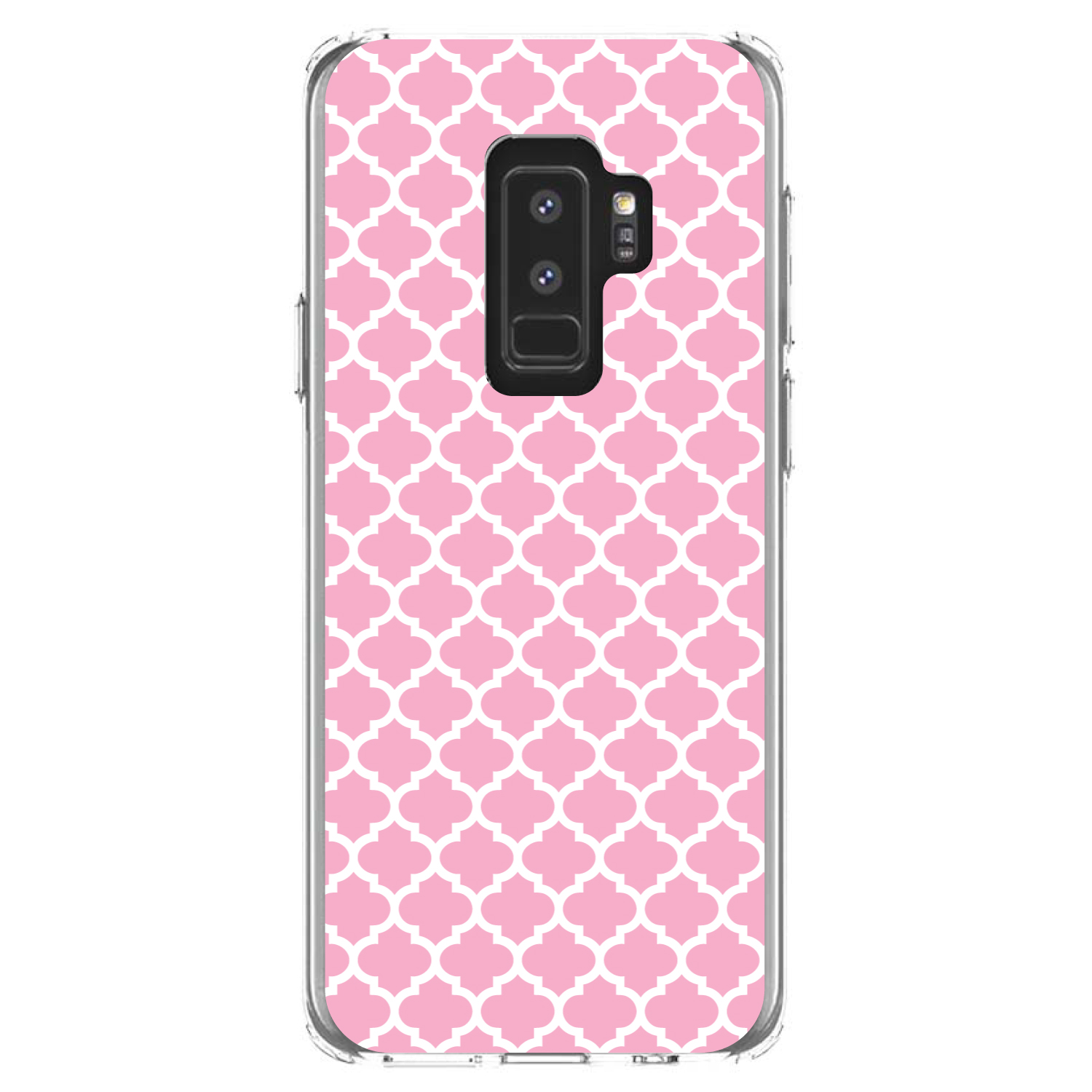 Clear Case for Galaxy S (Pick Model) Pink White Moroccan Lattice - Picture 12 of 12