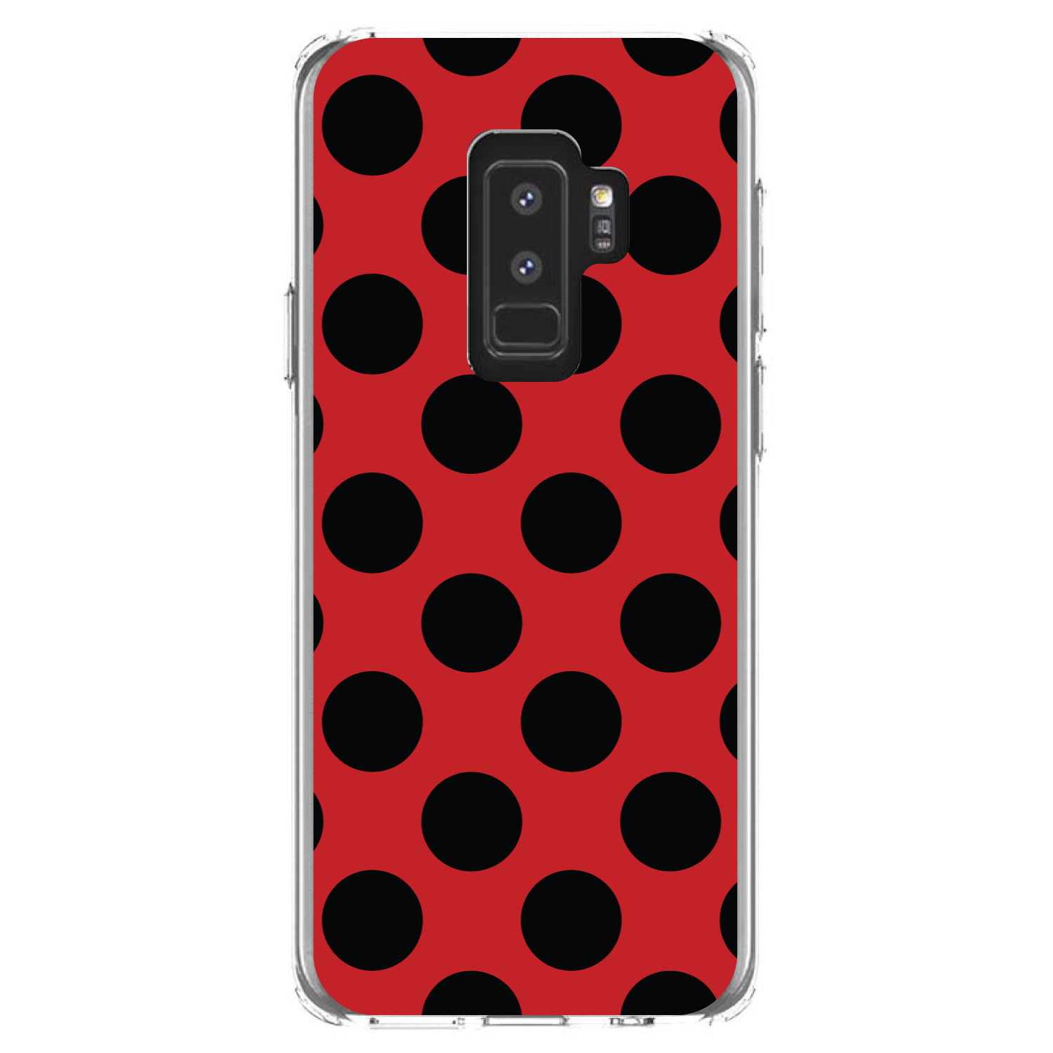 Clear Case for Galaxy S (Pick Model) Black & Red Polka Dots - Foto 12 di 12