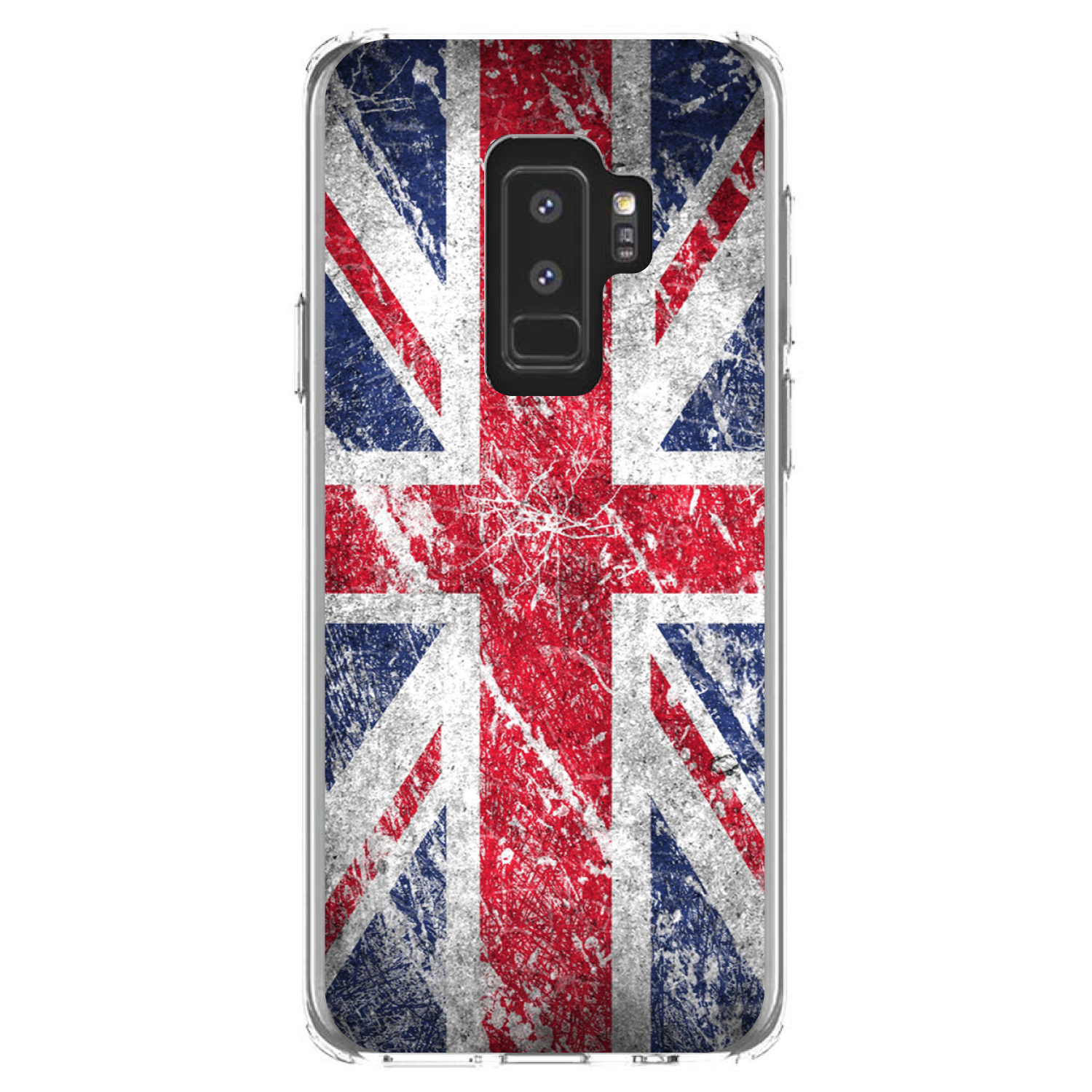 Clear Case for Galaxy S (Pick Model) Red White Blue UK Flag Weathered - Picture 12 of 12