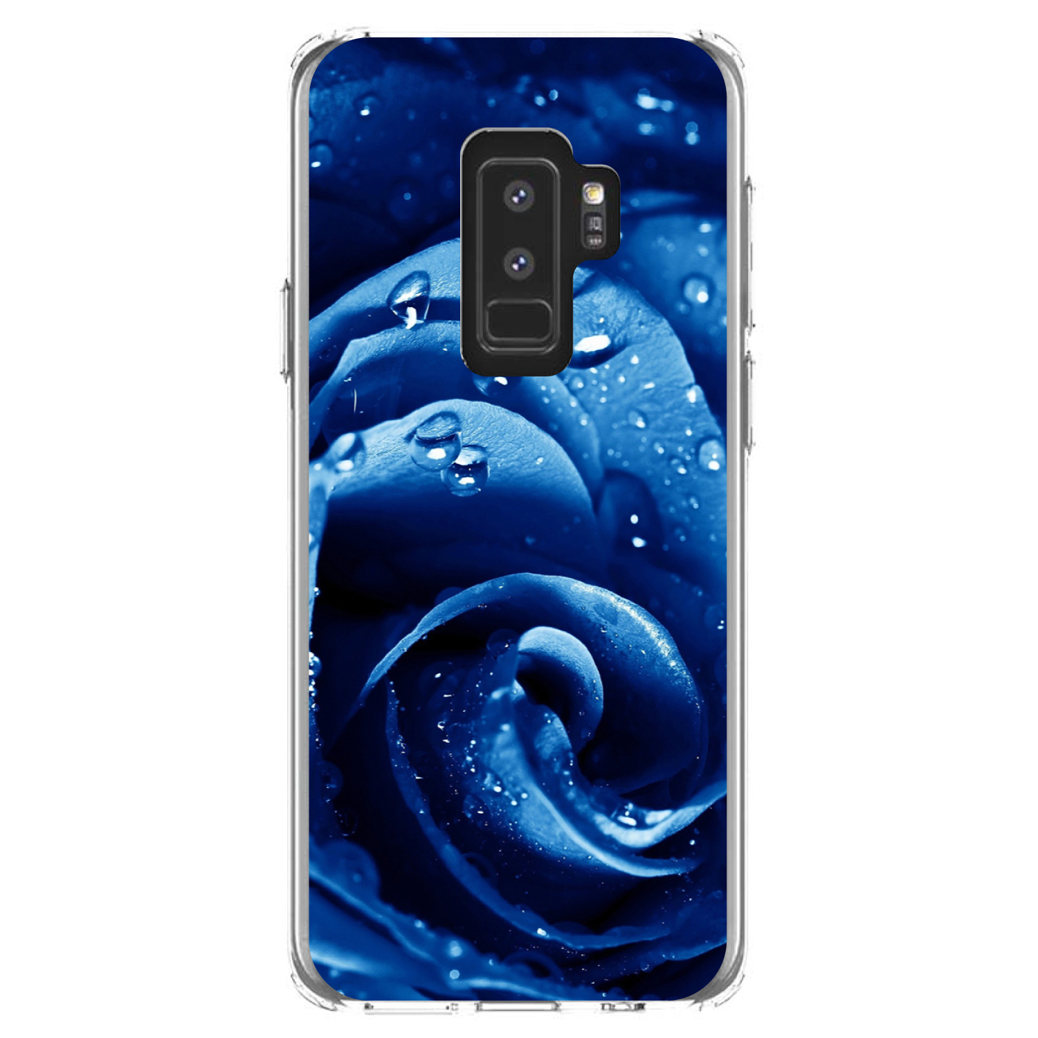 Clear Case for Galaxy S (Pick Model) Blue Dew Covered Rose - Picture 12 of 12