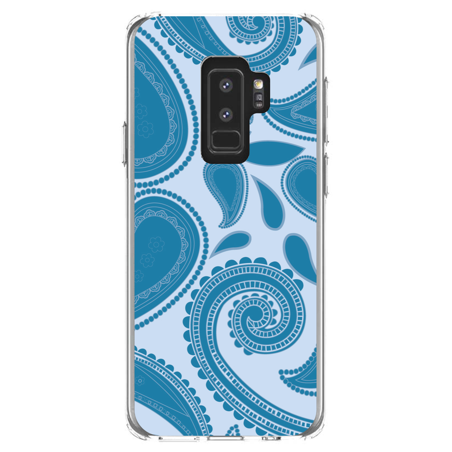 Clear Case for Galaxy S (Pick Model) Big Blue Paisley - Picture 12 of 12