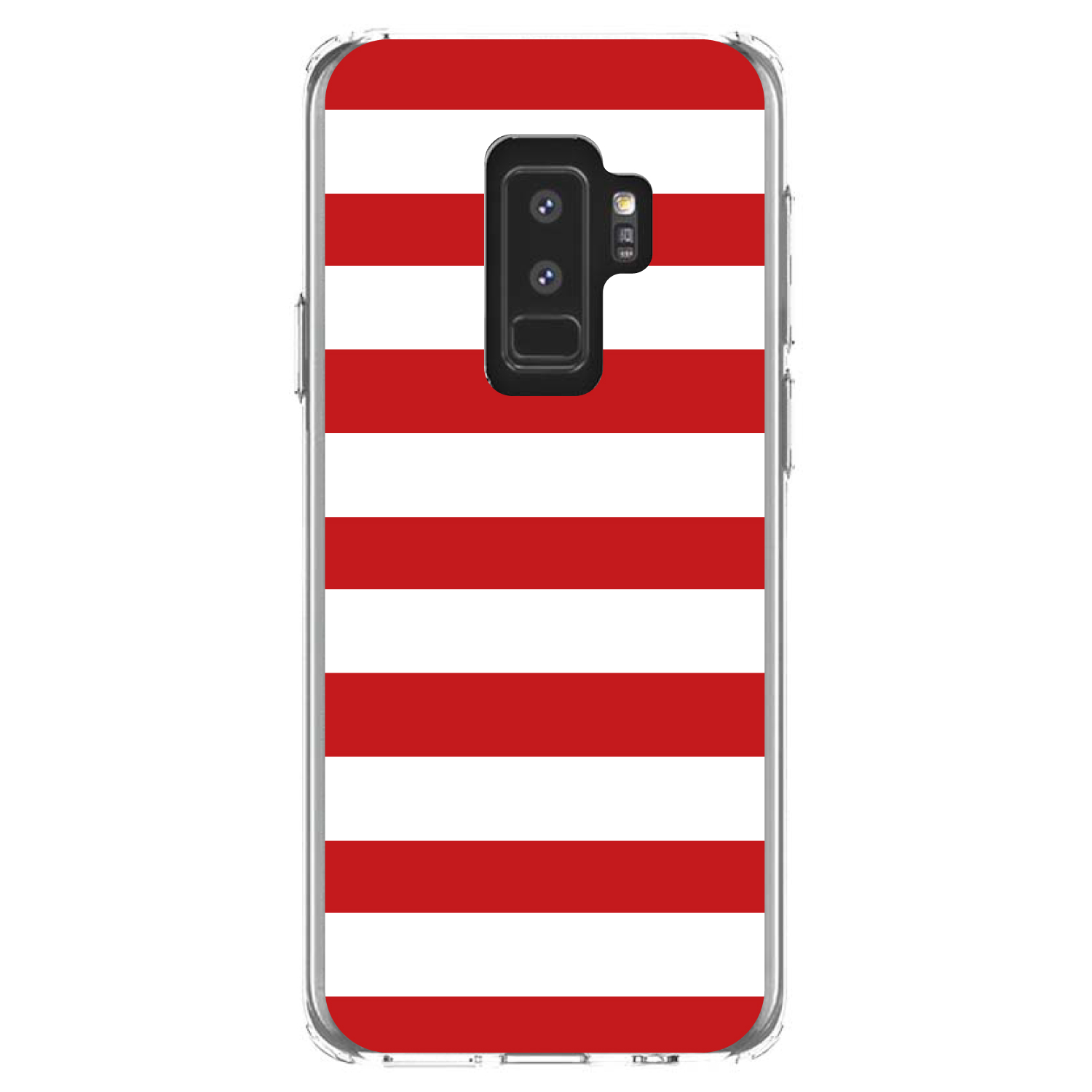 Clear Case for Galaxy S (Pick Model) Red & White Bold Stripes - Picture 12 of 12