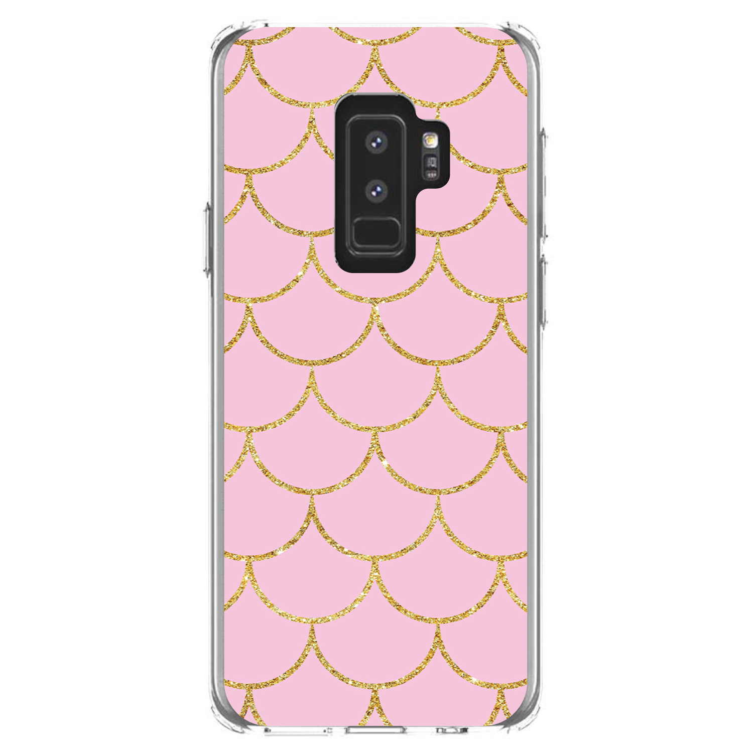 Clear Case for Galaxy S (Pick Model) Pink & Gold Print Scalloped - Picture 12 of 12