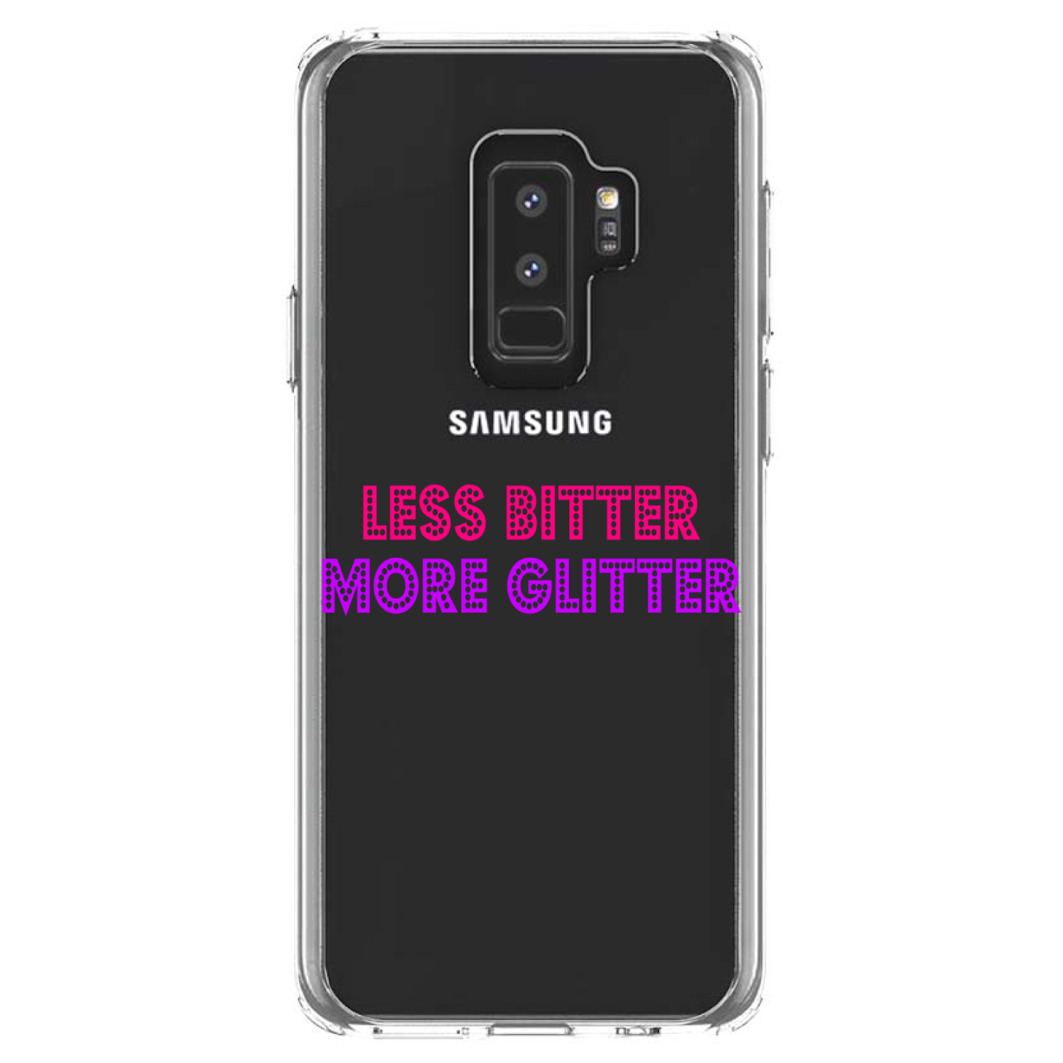 Clear Case for Galaxy S (Pick Model) Less Bitter More Glitter - Picture 12 of 12