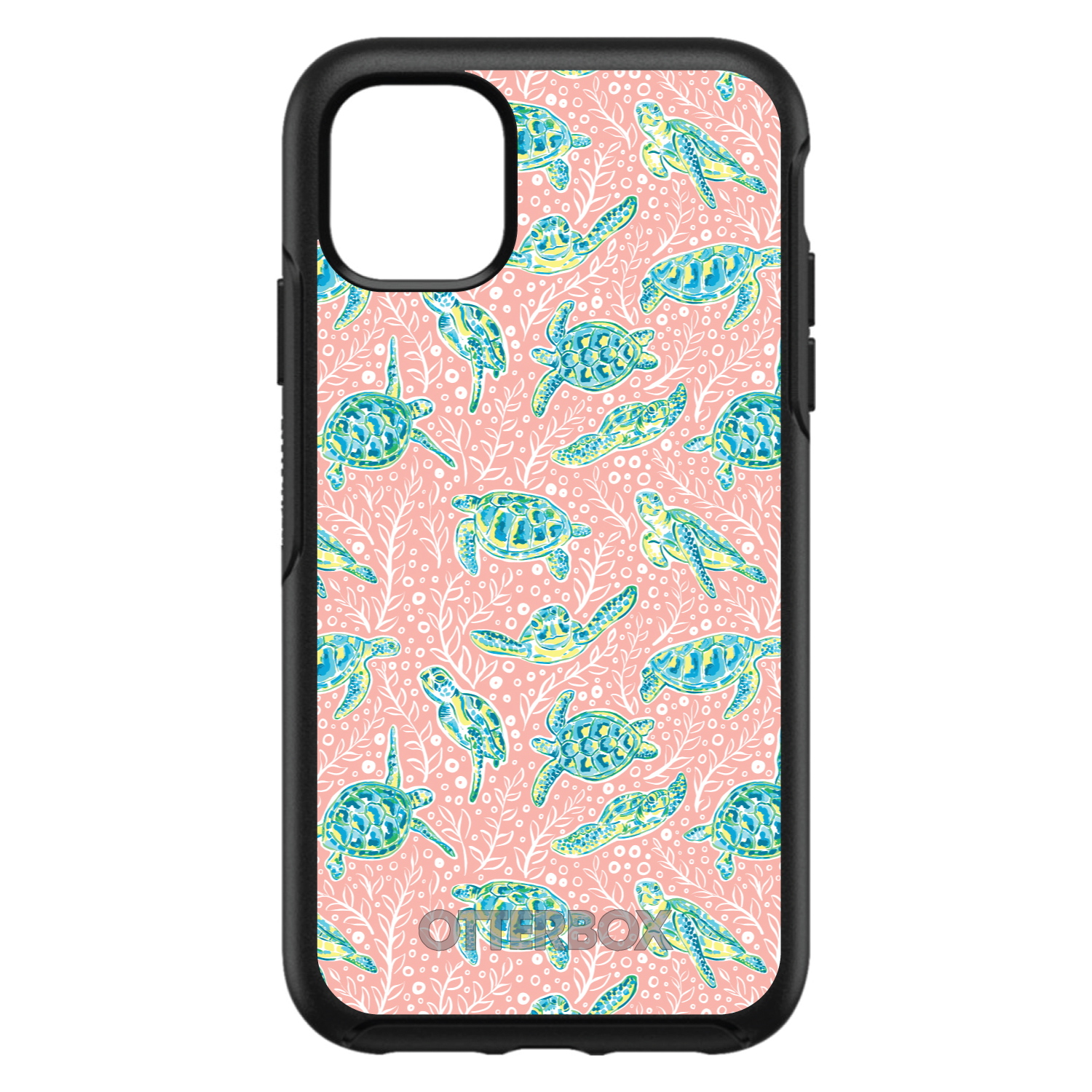 OtterBox Symmetry für Apple iPhone (Modell auswählen) Preppy Turtles rosa Hintergrund - Bild 7 von 20