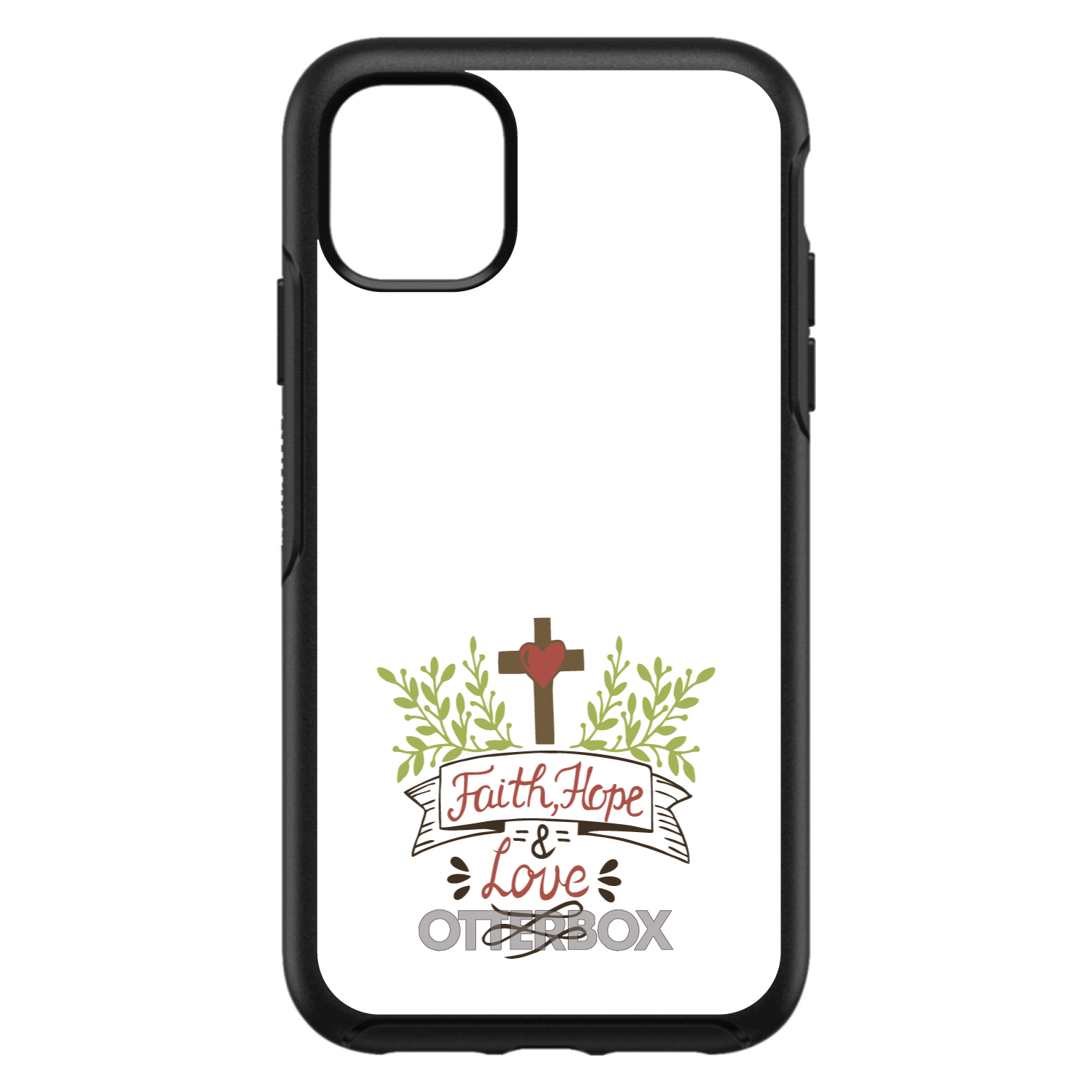 Hojas cruzadas de fe, esperanza y amor OtterBox para Apple iPhone (elige modelo) fe, esperanza y amor - Imagen 7 de 20