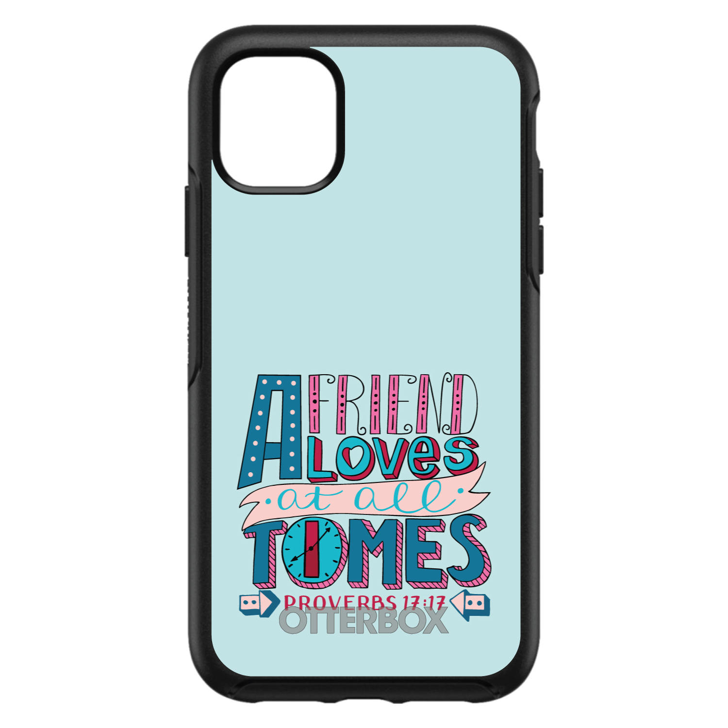 OtterBox Symmetry for Apple iPhone (Pick Model) Proverbs 17:17 Clock Friend Love - Picture 7 of 20