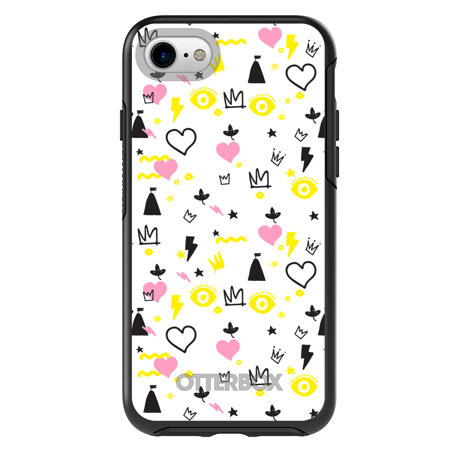 OtterBox Simetría para Apple iPhone (Elige Modelo) Corona Corazones Castillo Rosa Amarillo - Imagen 2 de 20