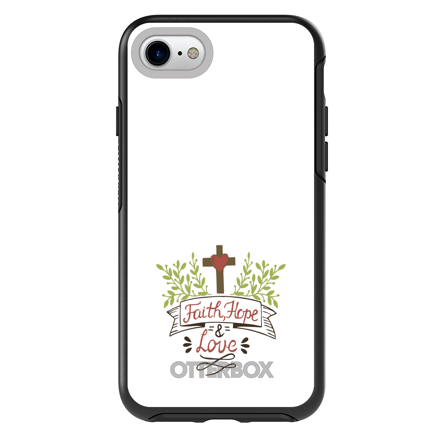 Hojas cruzadas de fe, esperanza y amor OtterBox para Apple iPhone (elige modelo) fe, esperanza y amor - Imagen 2 de 20