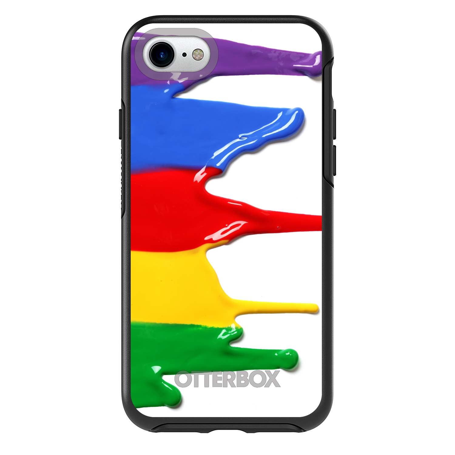 OtterBox Symmetry for Apple iPhone (Pick Model) - Rainbow Paint Dripping - Picture 2 of 20