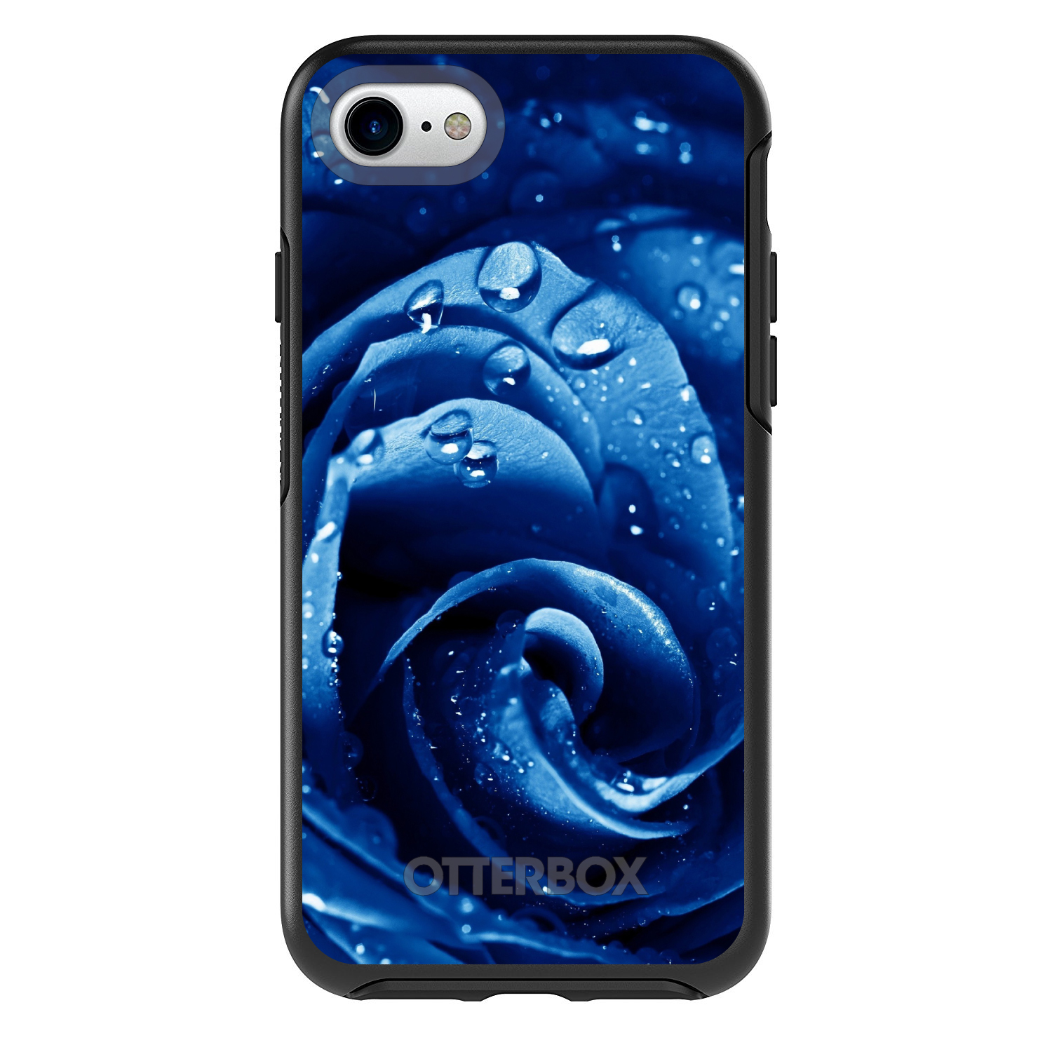 OtterBox Symmetry for Apple iPhone (Pick Model) - Blue Dew Covered Rose - Picture 2 of 20