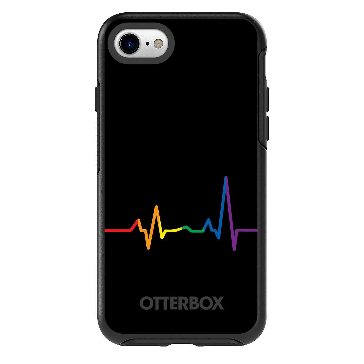 OtterBox Symmetry for Apple iPhone (Pick Model) Rainbow Pulse Heart Beat