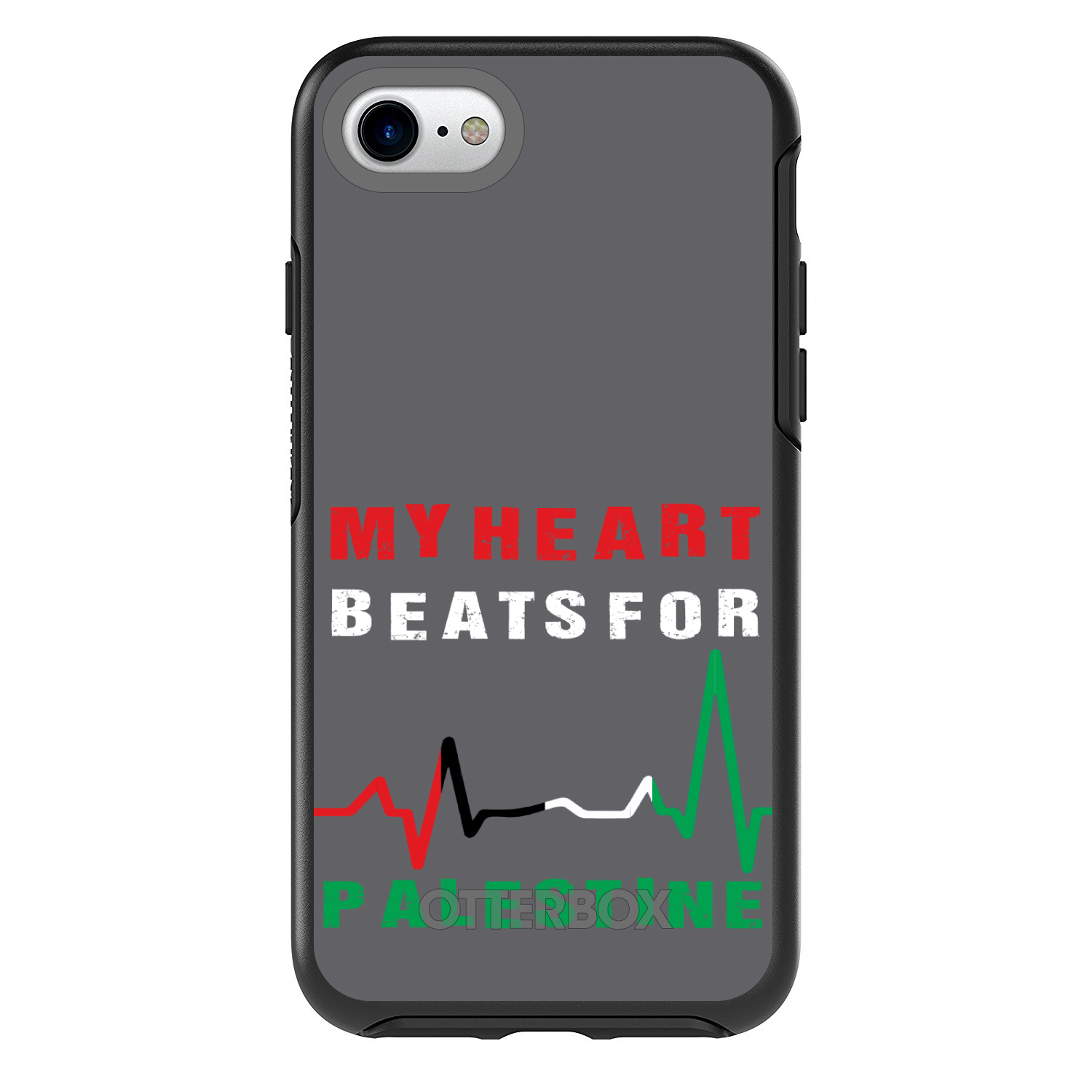 OtterBox Symmetry for Apple iPhone (Pick Model) My Heart Beats for Palestine