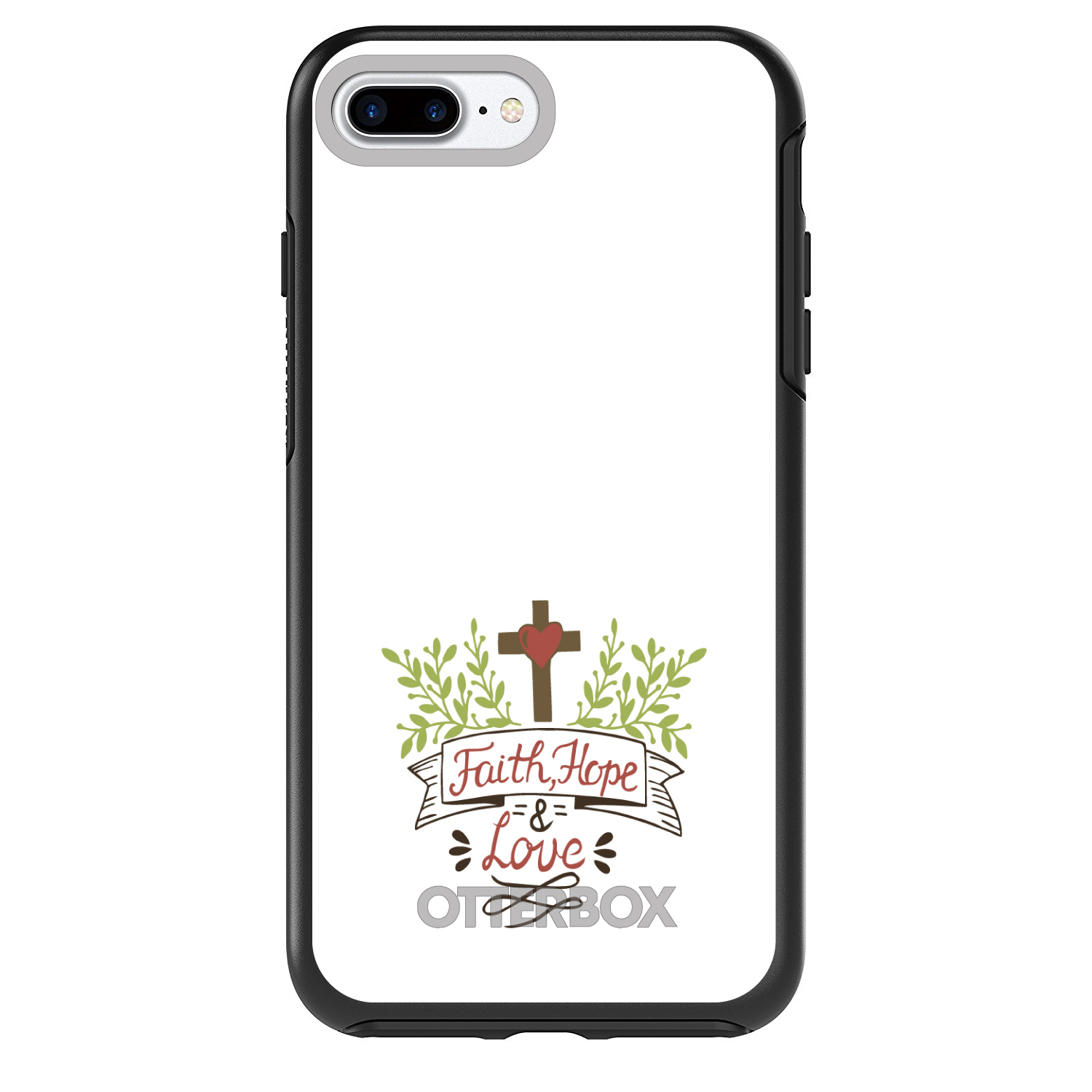 Hojas cruzadas de fe, esperanza y amor OtterBox para Apple iPhone (elige modelo) fe, esperanza y amor - Imagen 3 de 20