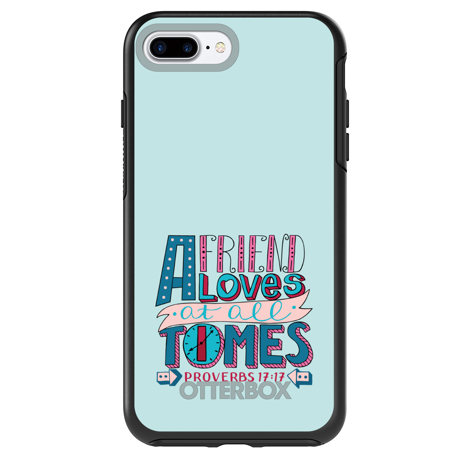 OtterBox Symmetry for Apple iPhone (Pick Model) Proverbs 17:17 Clock Friend Love - Picture 3 of 20