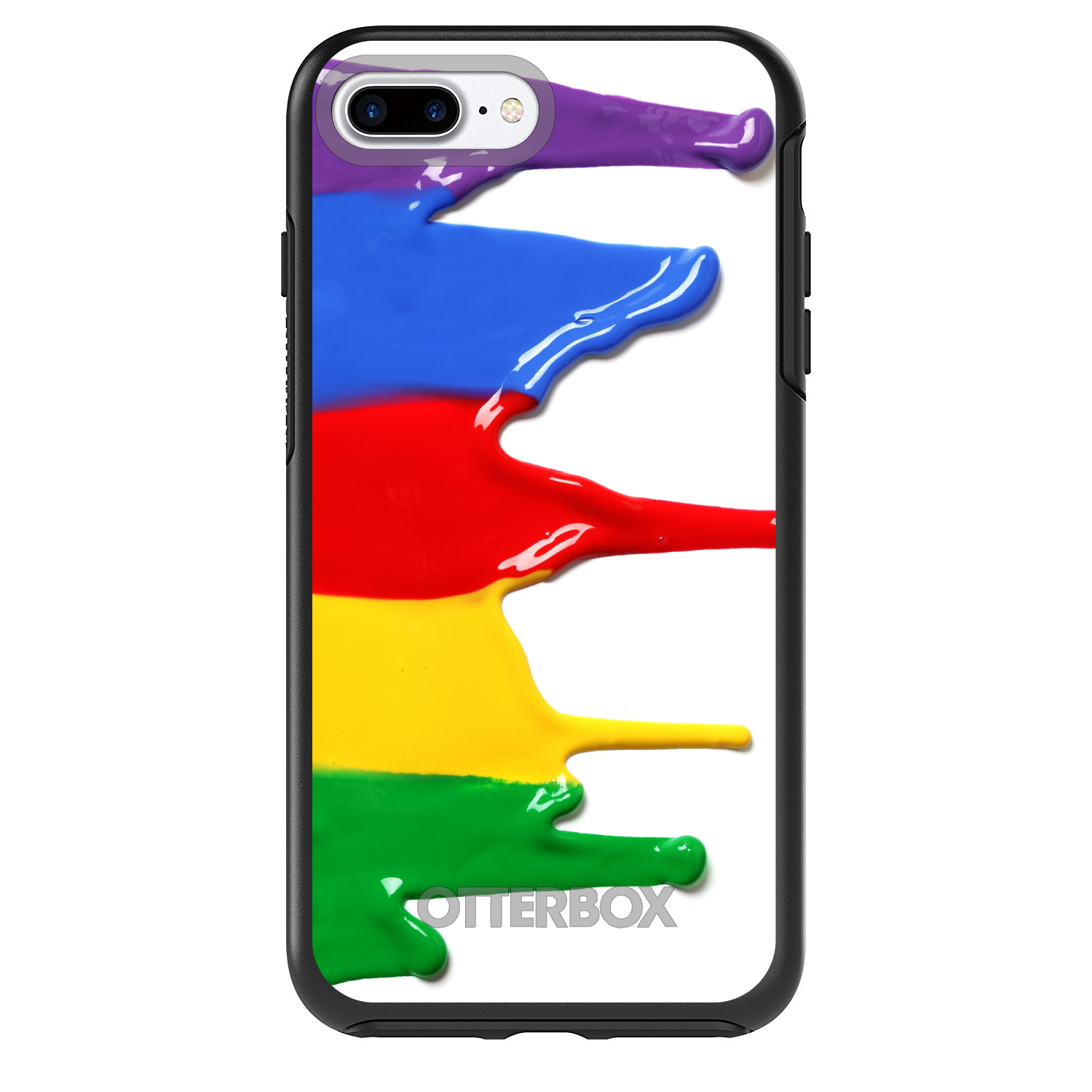 OtterBox Symmetry for Apple iPhone (Pick Model) - Rainbow Paint Dripping - Picture 3 of 20