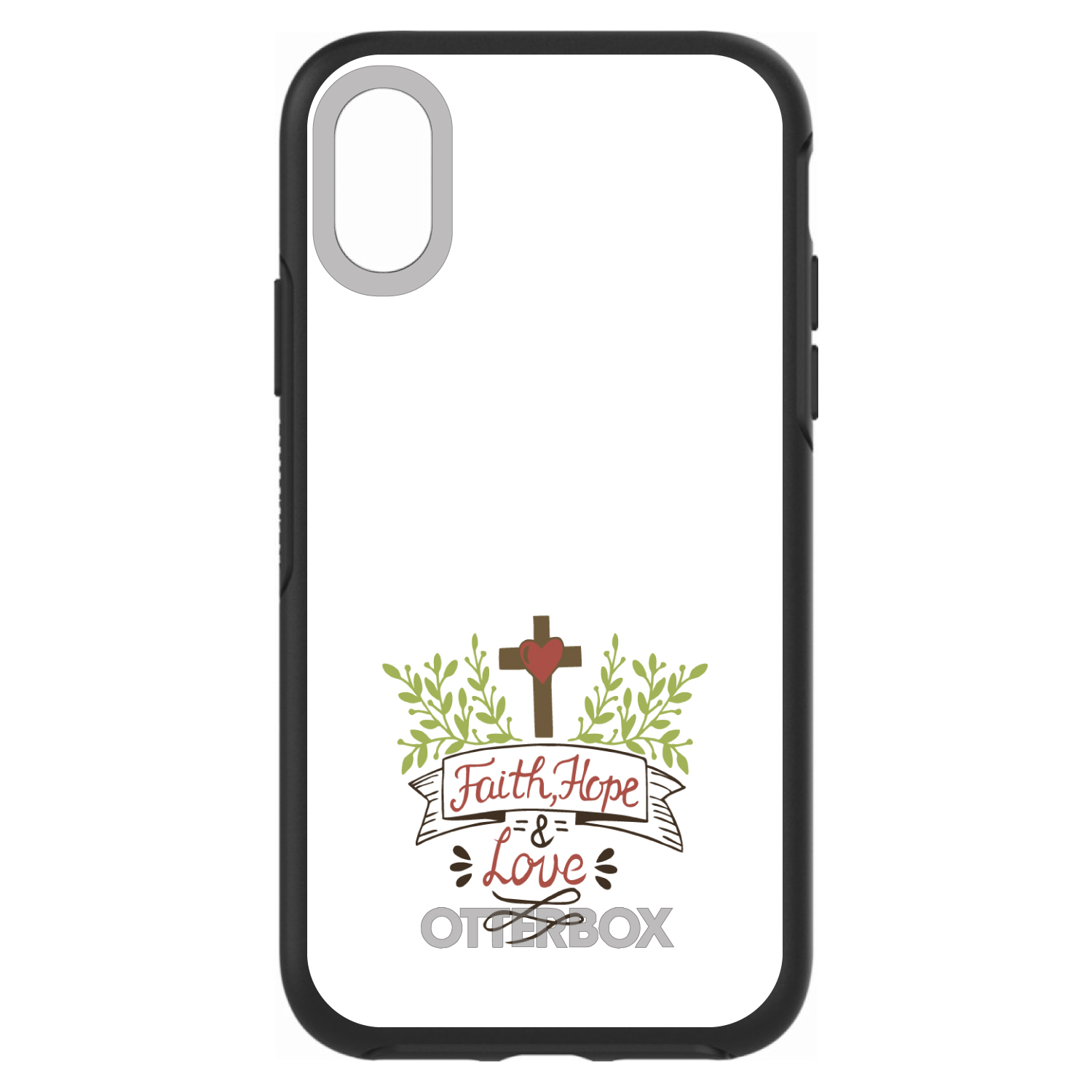Hojas cruzadas de fe, esperanza y amor OtterBox para Apple iPhone (elige modelo) fe, esperanza y amor - Imagen 4 de 20