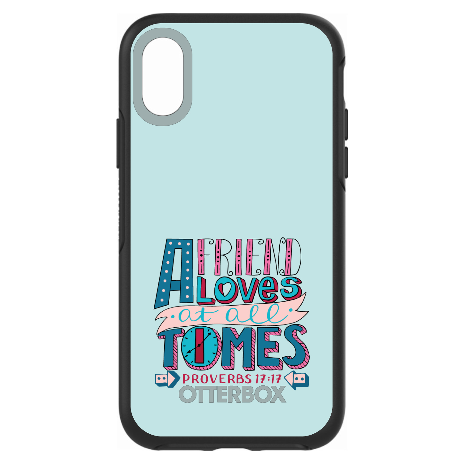 OtterBox Symmetry for Apple iPhone (Pick Model) Proverbs 17:17 Clock Friend Love - Picture 4 of 20