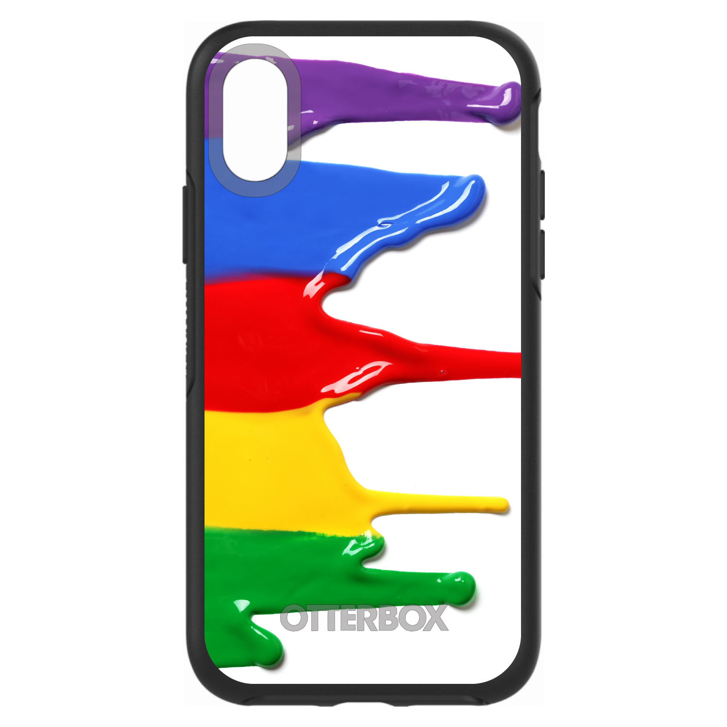 OtterBox Symmetry for Apple iPhone (Pick Model) - Rainbow Paint Dripping - Picture 4 of 20